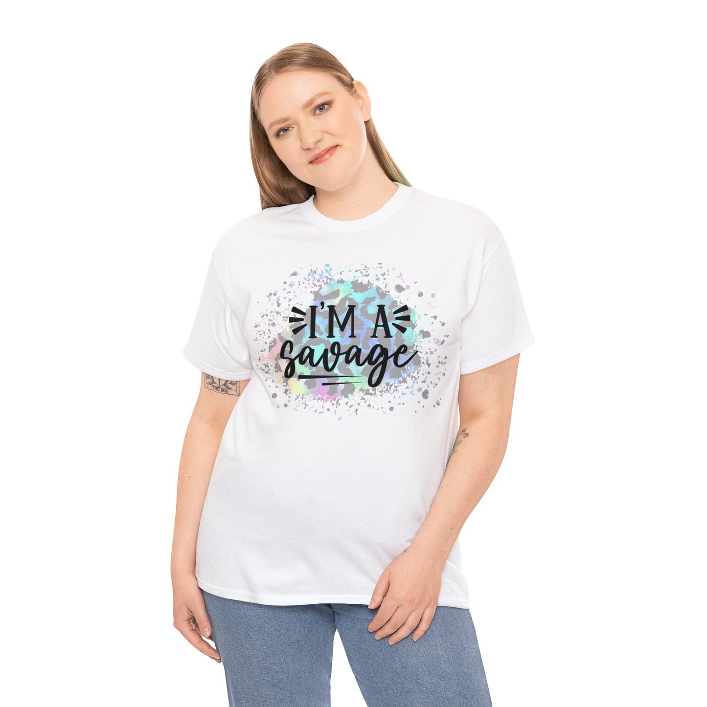 Unisex Heavy Cotton Tee Adult/Teen Activewear Comes In Two Colors