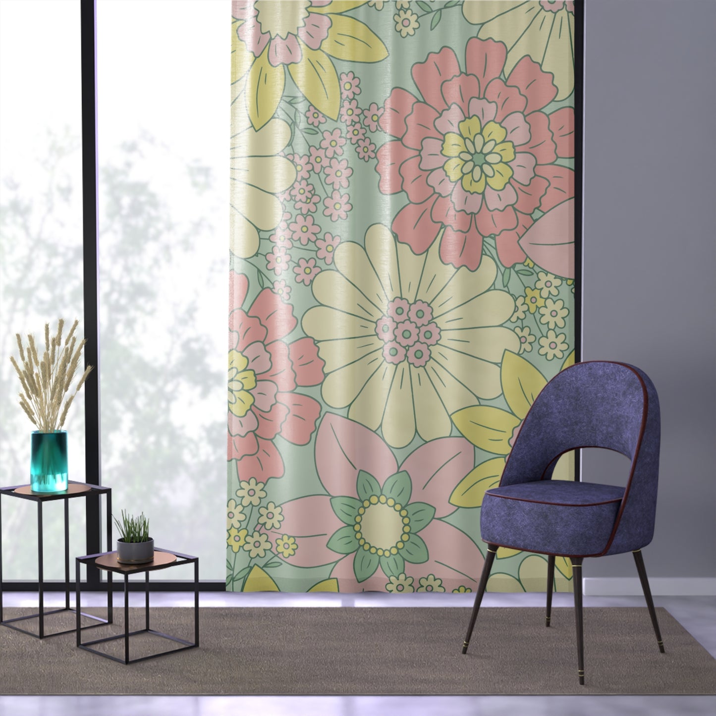 Window Curtain Full Set Available Comforter Pillow Sham Clock Round or Square Rugs Curtains Sheer or Blackout and Storage Boxes and More!!