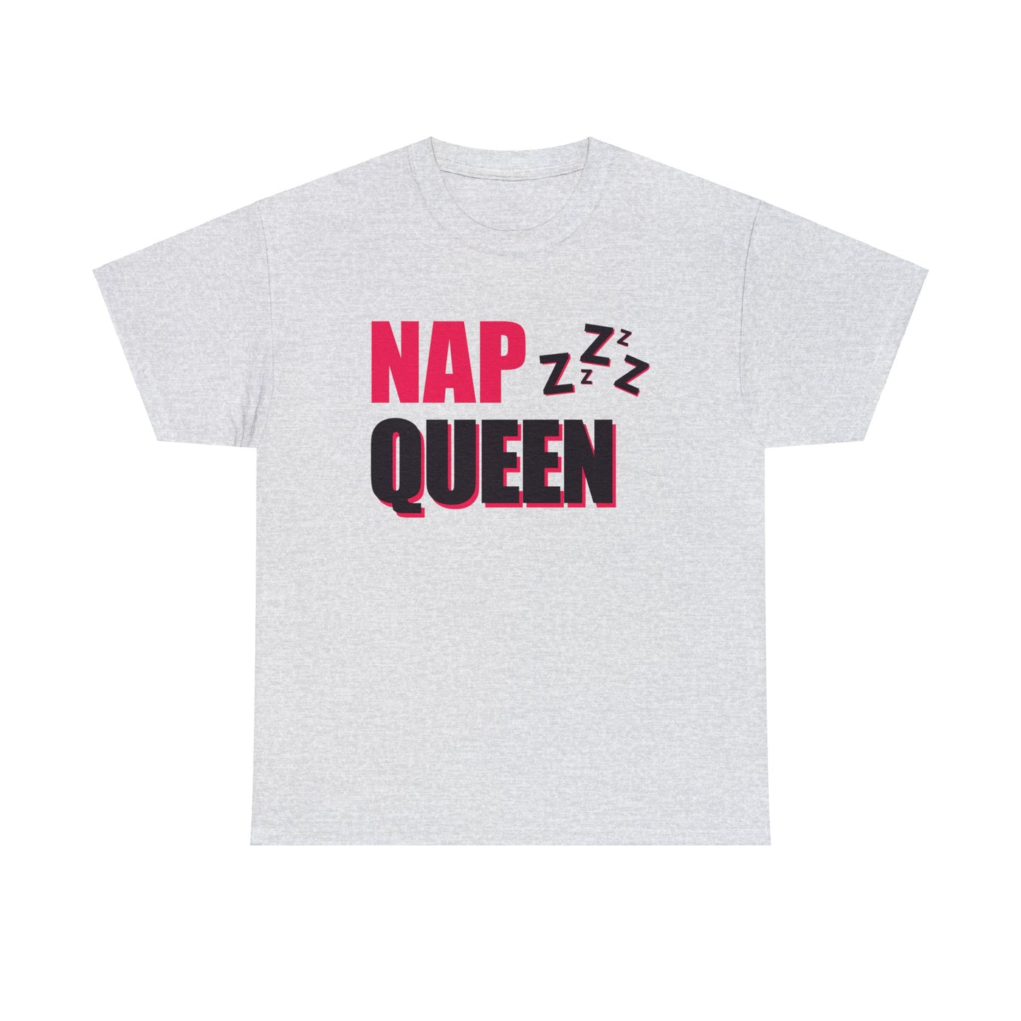 Unisex Heavy Cotton Tee Adult/Teen Activewear Nap Queen In Black Writing Customizable Call 603-377-1833
