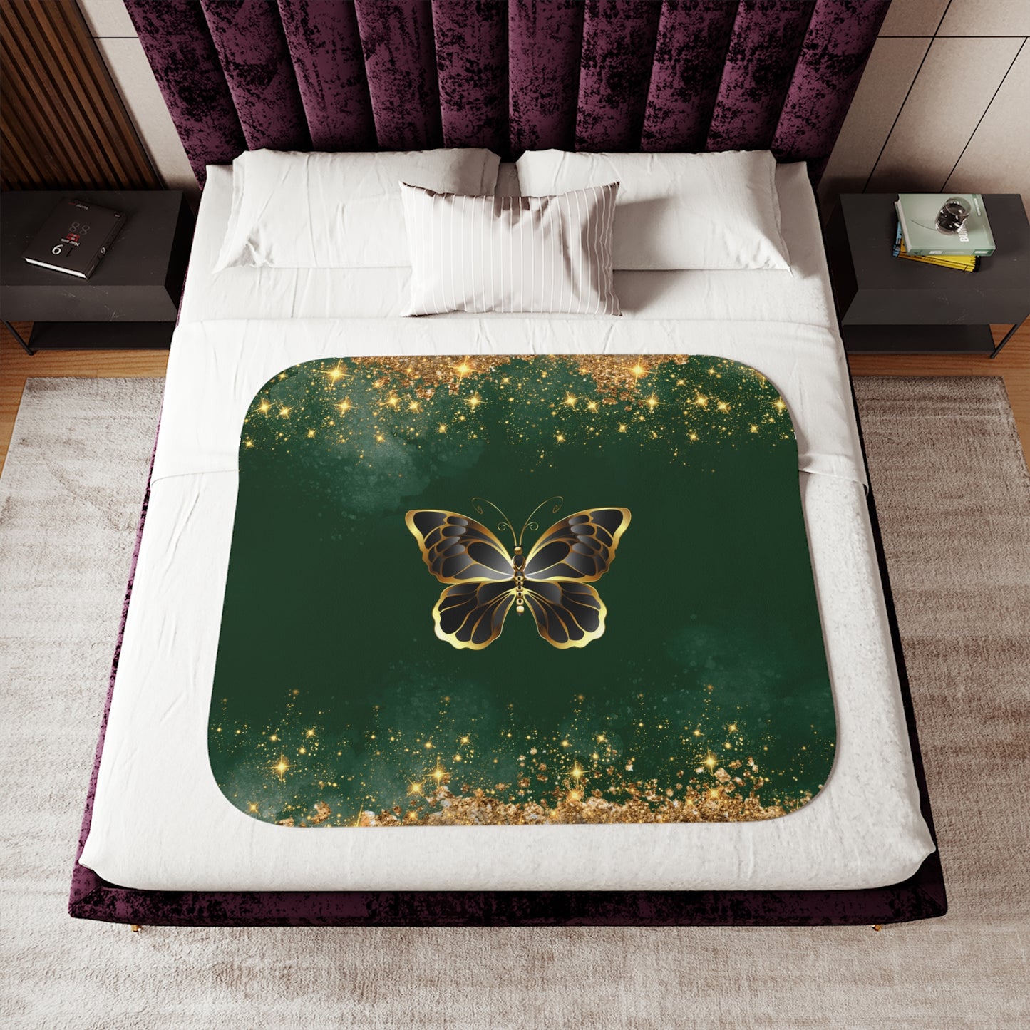 Sherpa Blanket, Two Colors Full Set Available Comforter Pillow Sham Clock Round or Square Rugs Curtains Sheer or Blackout and Storage Boxes and More!! Can Be Done in 24 hrs Please Call 1-603-377-1833