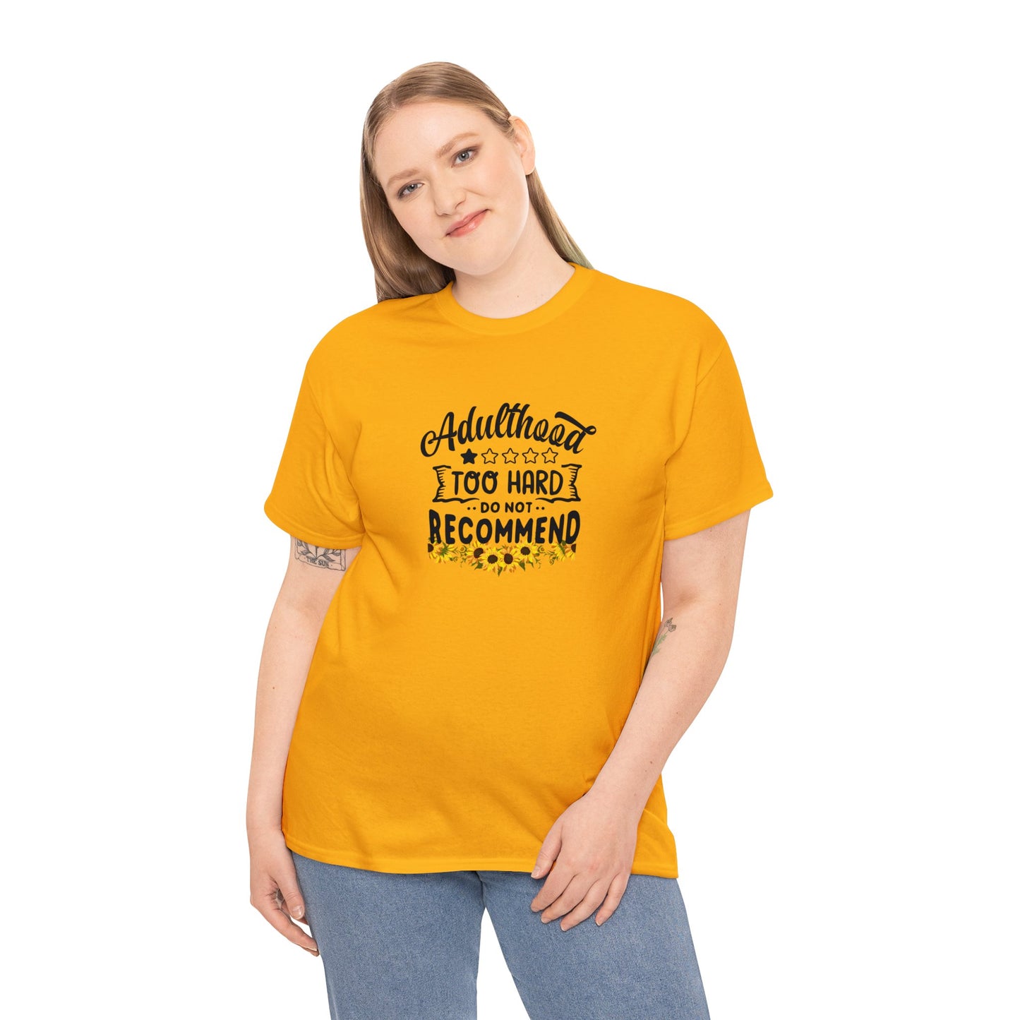 Unisex Heavy Cotton Tee Adult/Teen Activewear Comes In Various Colors