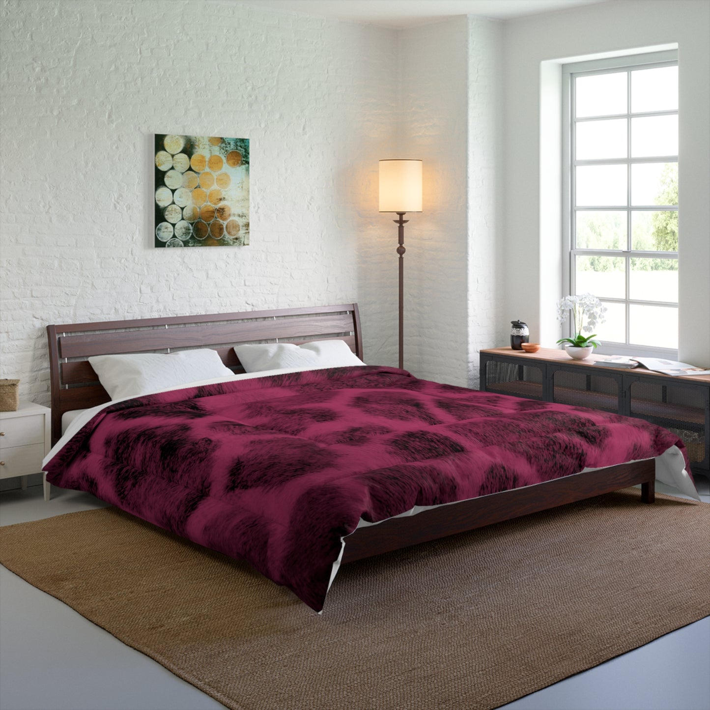 Comforter If You Would Like This To Be A Matching Set Including or Not Clock Curtains Felt Storage Boxes Pillow Shams & More Please Call 1-603-377-1833 Can Be Done in 24 Hours!