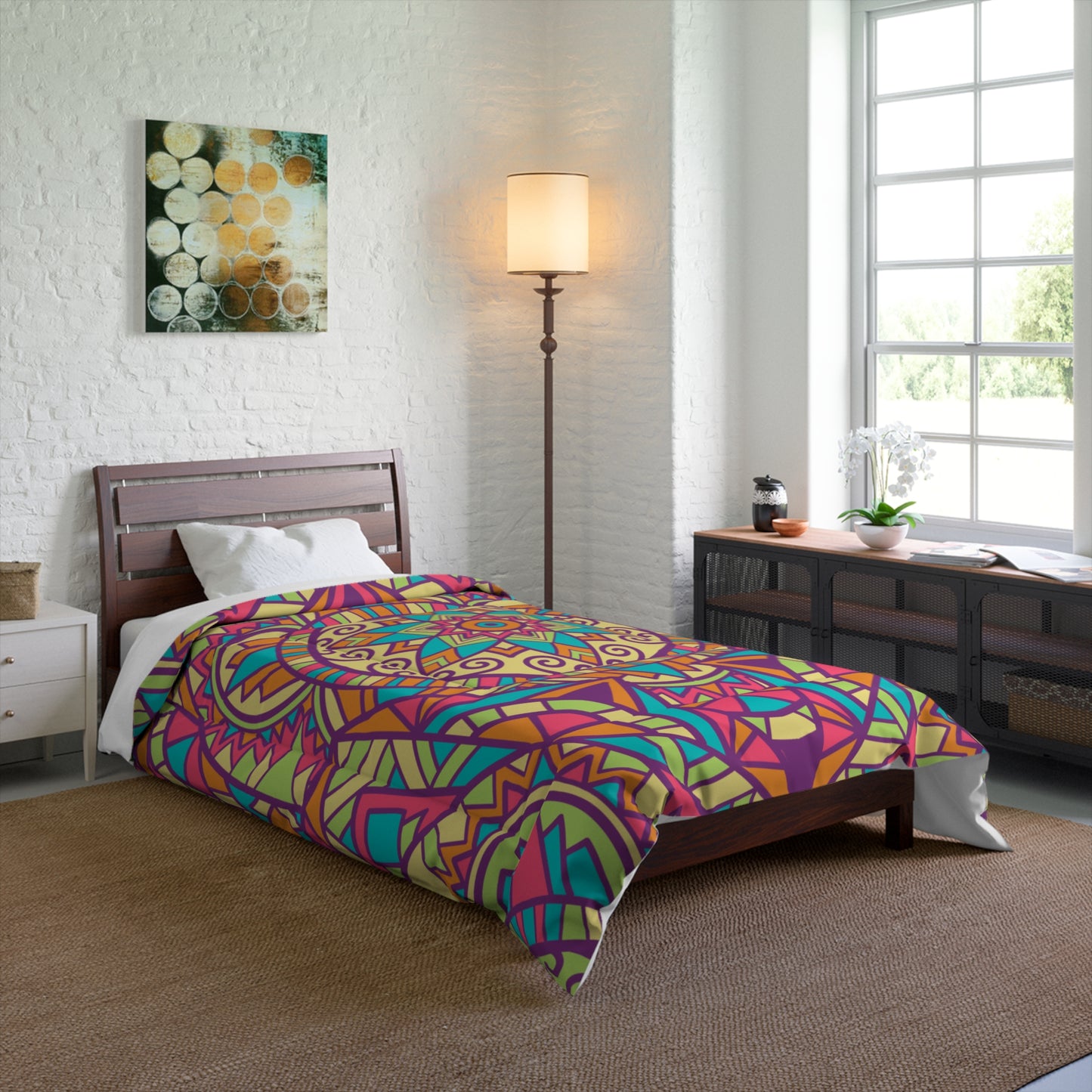 Comforter Has Matching Pillow Shams Sold Separate. Want a Full Set Please Call 1-603-377-1833