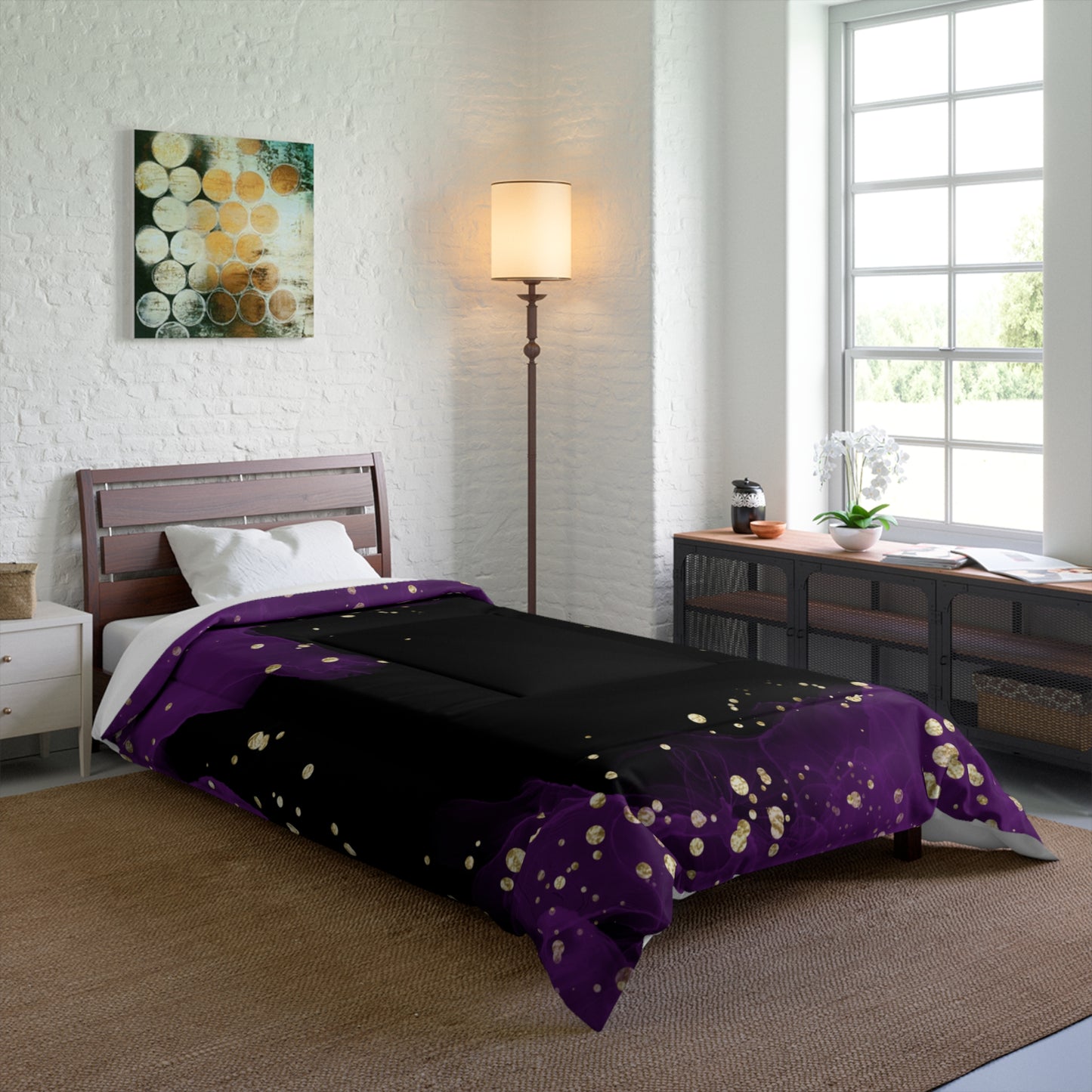 Comforter Full Set Available Comforter Pillow Sham Clock Round or Square Rugs Curtains Sheer or Blackout and Storage Boxes and More!! Can Be Done in 24 hrs Please Call 1-603-377-1833