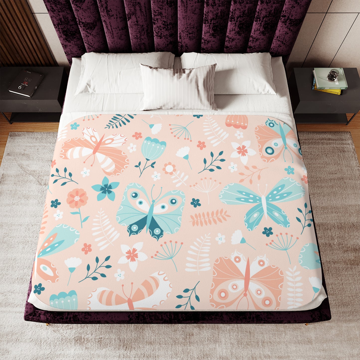 Sherpa Blanket, Has Matching Bedroom Sets Sold Separate, Choose Your Own Image Free of Charge Call 1-603-377-1833