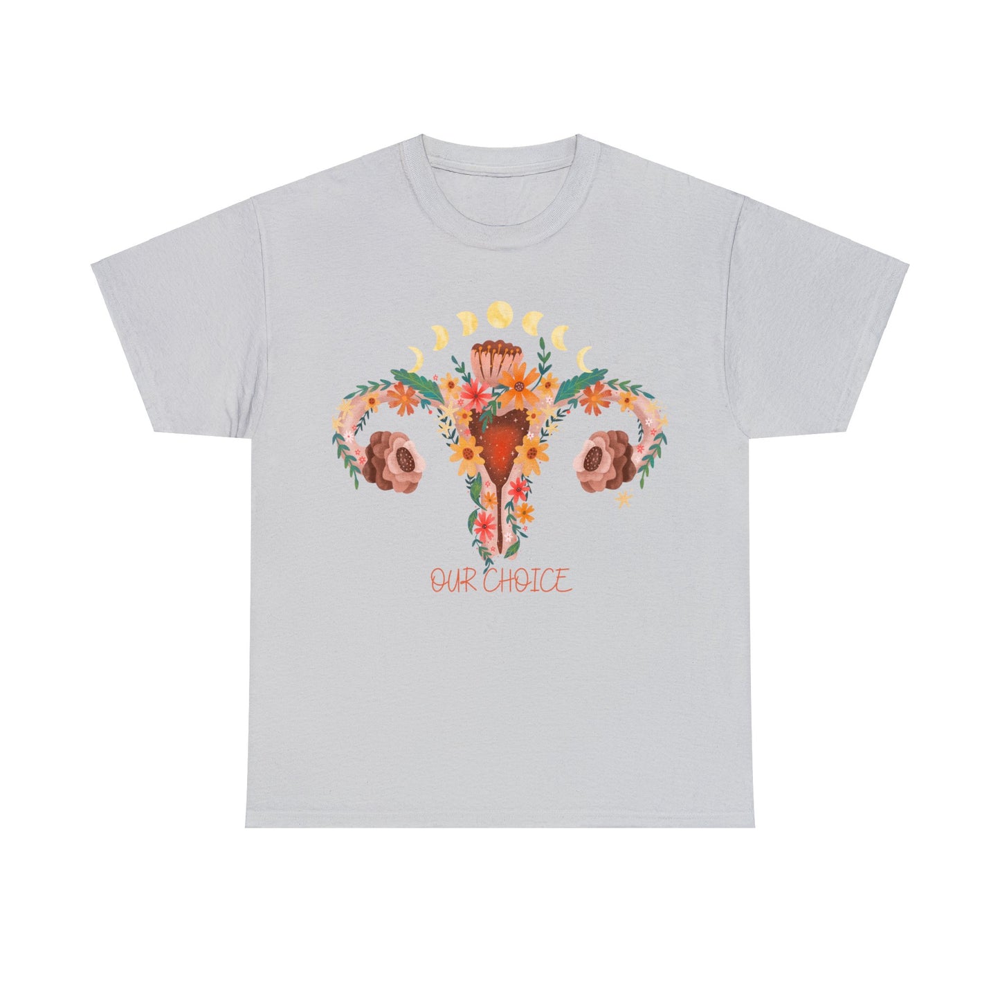 Unisex Heavy Cotton Tee Adult/Teen Activewear Shirt Comes In Many Colors Our Bodies Our Choices