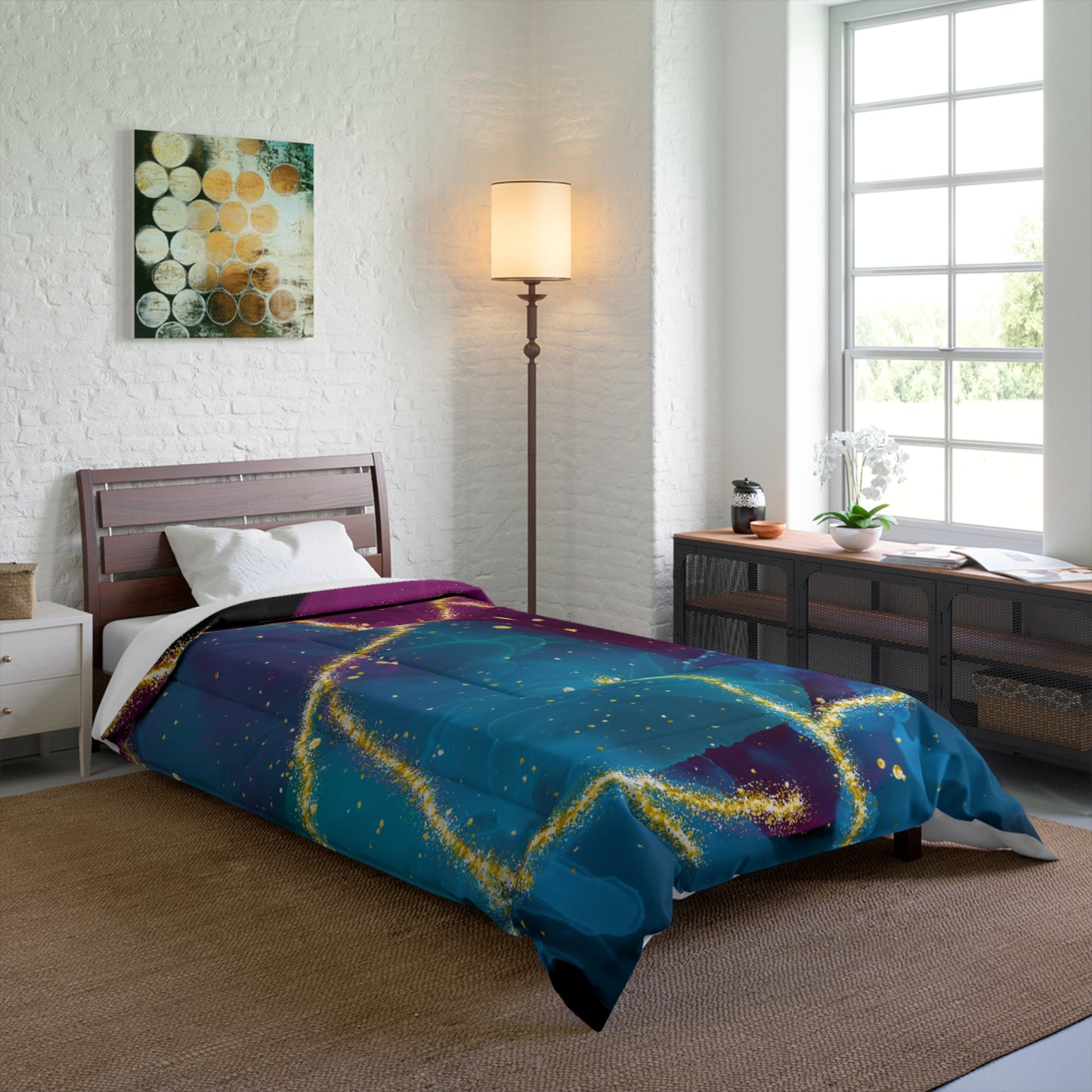 Comforter Full Set Available Comforter Pillow Sham Clock Round or Square Rugs Curtains Sheer or Blackout and Storage Boxes and More!! Can Be Done in 24 hrs Please Call 1-603-377-1833