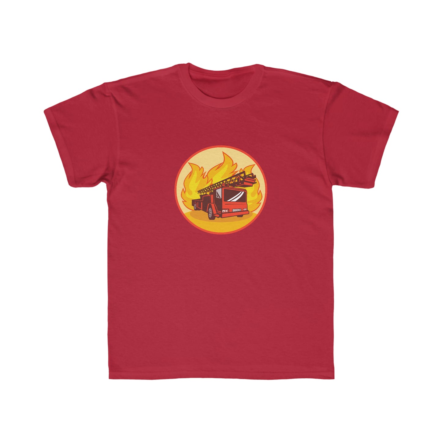 Kids Regular Fit Tee Fire Truck Activewear