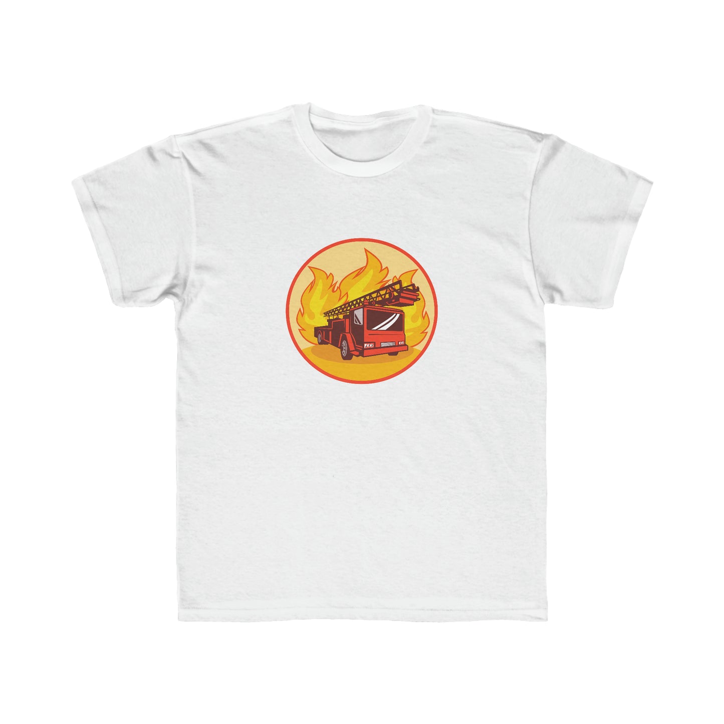 Kids Regular Fit Tee Fire Truck Activewear