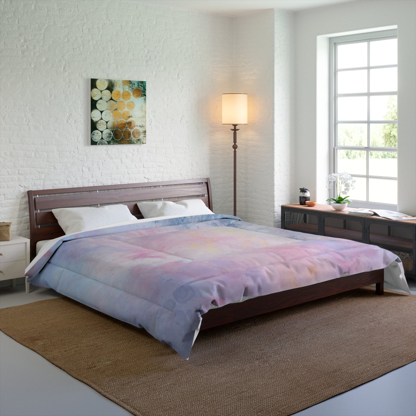 Comforter Full Set Available Comforter Pillow Sham Clock Round or Square Rugs Curtains Sheer or Blackout and Storage Boxes and More!! Can Be Done in 24 hrs Please Call 1-603-377-1833
