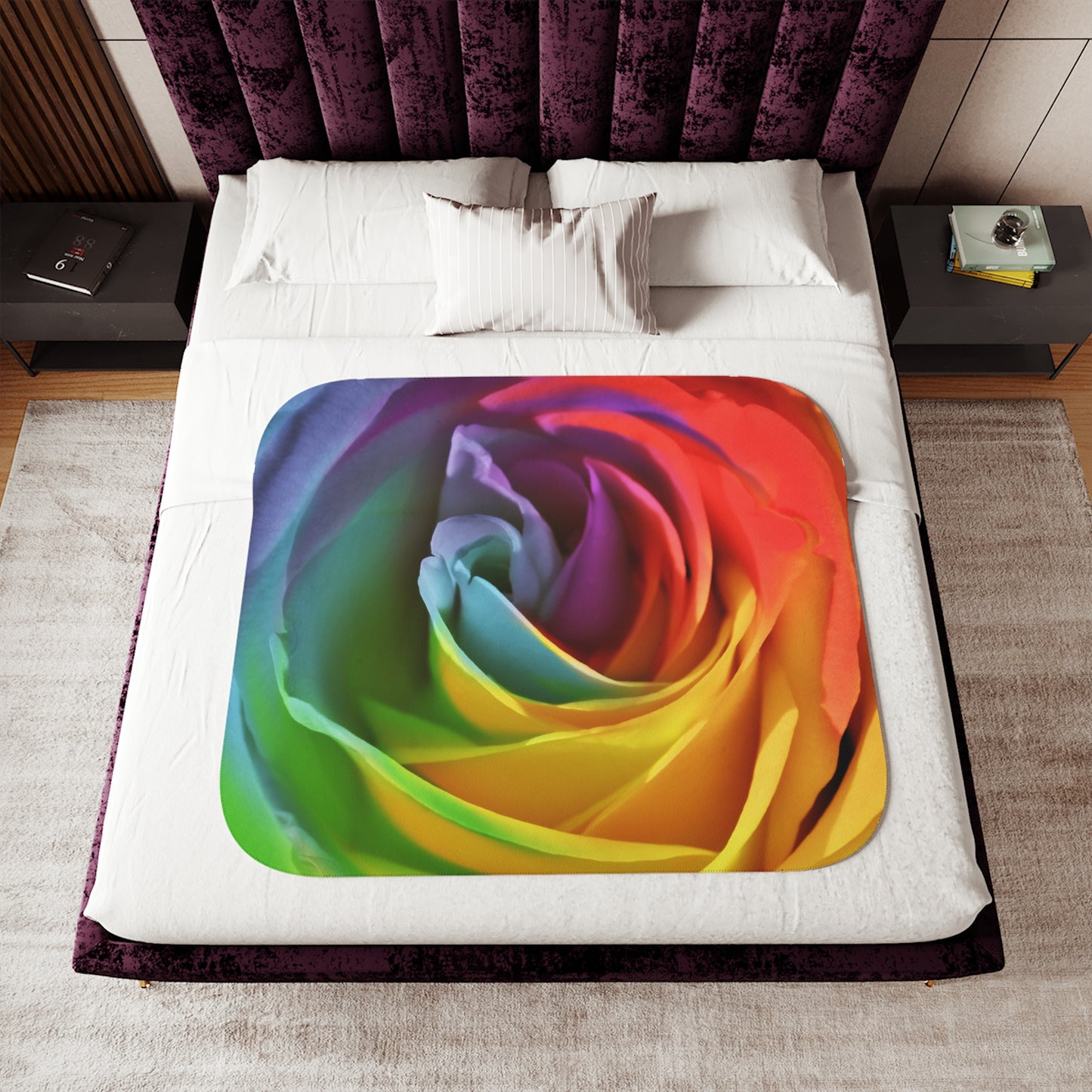 Sherpa Blanket, If You Want This into a Full Set Pillowcases Rugs Clock Curtain Etc. Please Call 1-603-377-1833 Can Be Done In 48 Hours