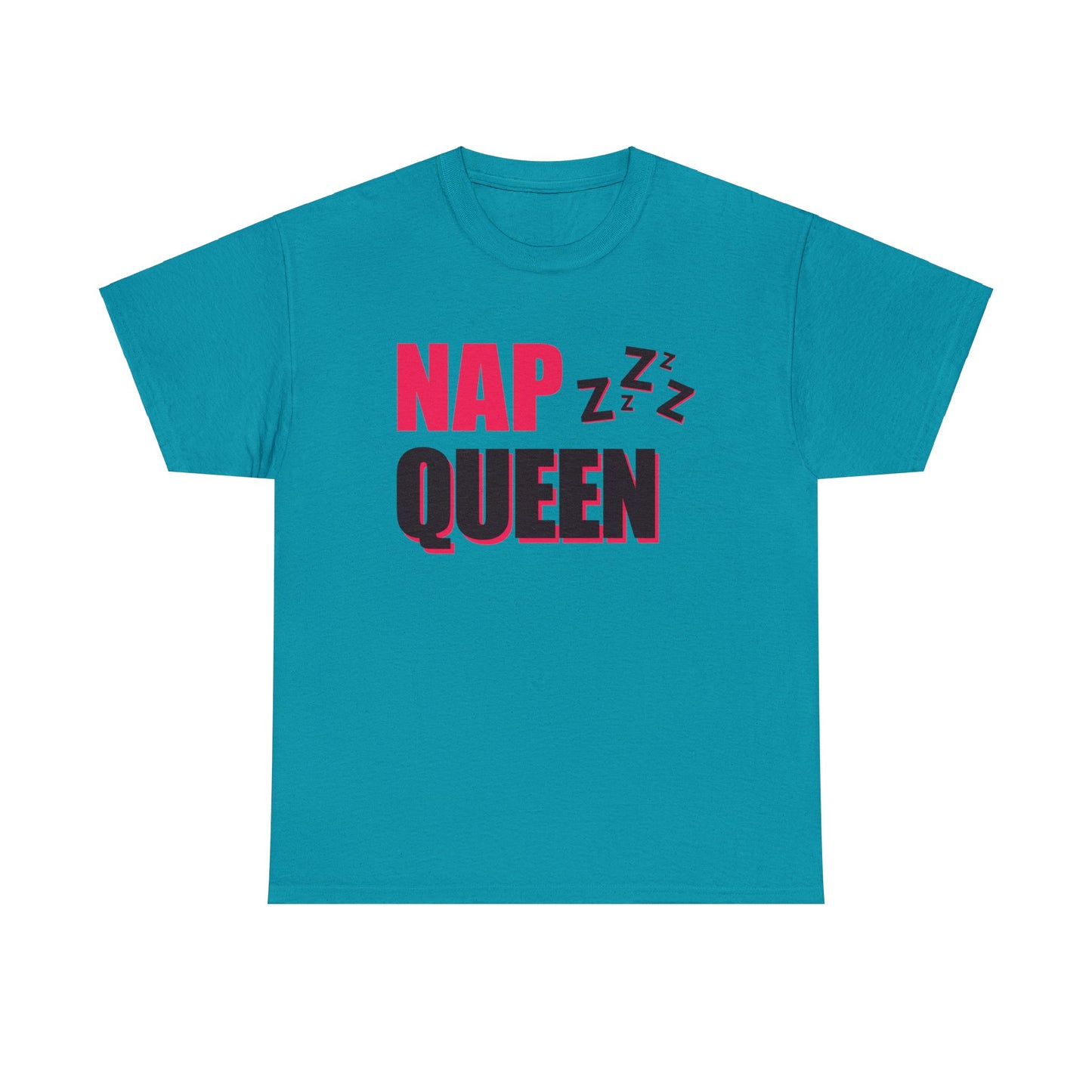 Unisex Heavy Cotton Tee Adult/Teen Activewear Nap Queen In Black Writing Customizable Call 603-377-1833