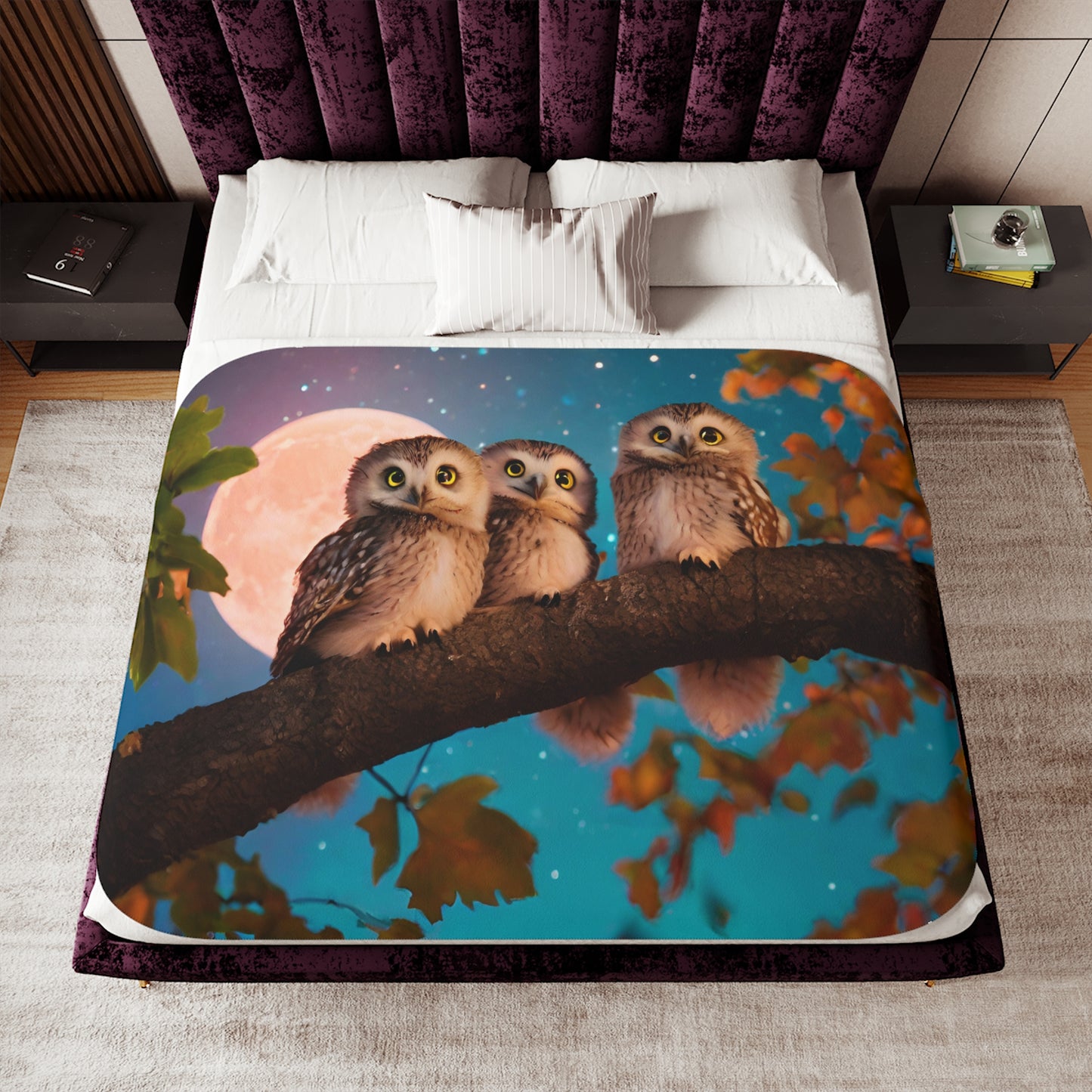 Sherpa Blanket, Two Colors If You Want This Image Made into A Bedroom Set ( no extra fee ) call for details 603-377-1833