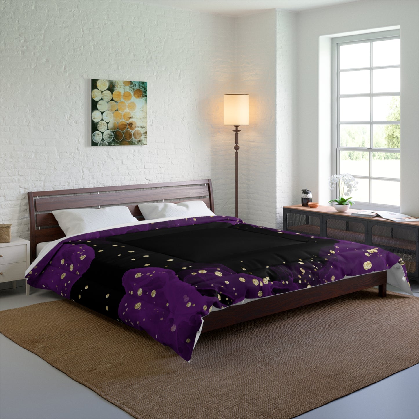 Comforter Full Set Available Comforter Pillow Sham Clock Round or Square Rugs Curtains Sheer or Blackout and Storage Boxes and More!! Can Be Done in 24 hrs Please Call 1-603-377-1833