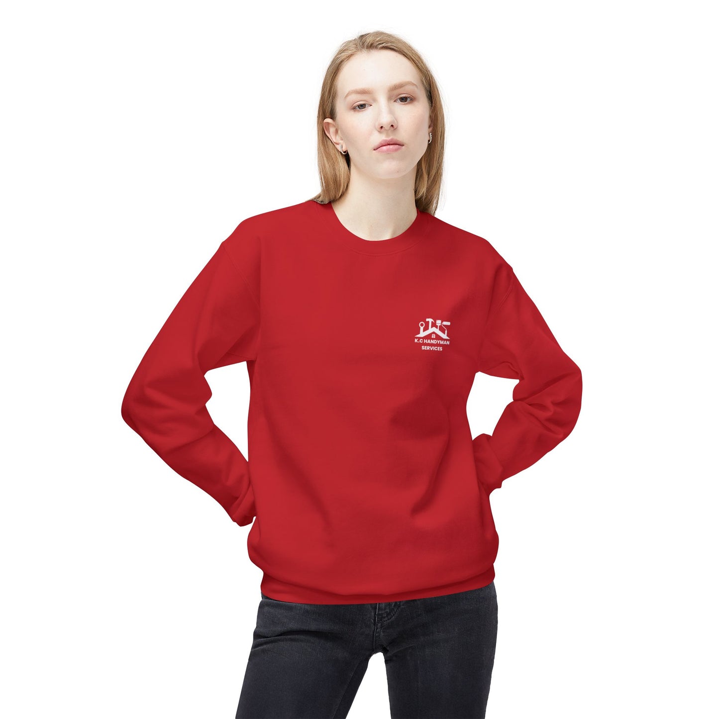 K.C. Handyman Services Sweatshirt, Custom Crewneck for Handyman, Cozy Workwear, Personalized Gift for Father's Day, Practical Uniform