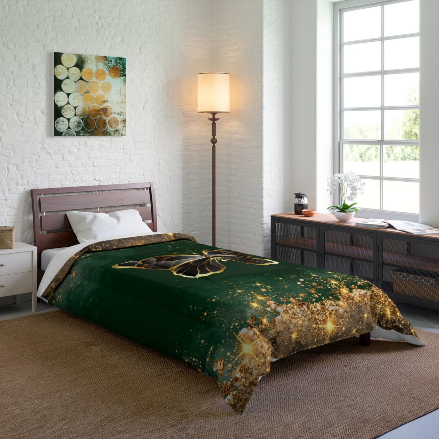 Comforter Full Set Available Comforter Pillow Sham Clock Round or Square Rugs Curtains Sheer or Blackout and Storage Boxes and More!! Can Be Done in 24 hrs Please Call 1-603-377-1833
