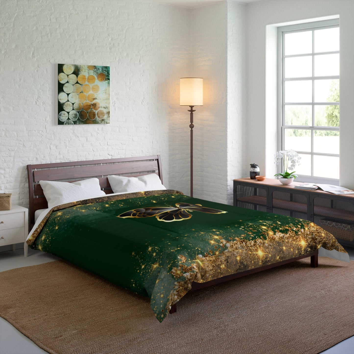Comforter Full Set Available Comforter Pillow Sham Clock Round or Square Rugs Curtains Sheer or Blackout and Storage Boxes and More!! Can Be Done in 24 hrs Please Call 1-603-377-1833
