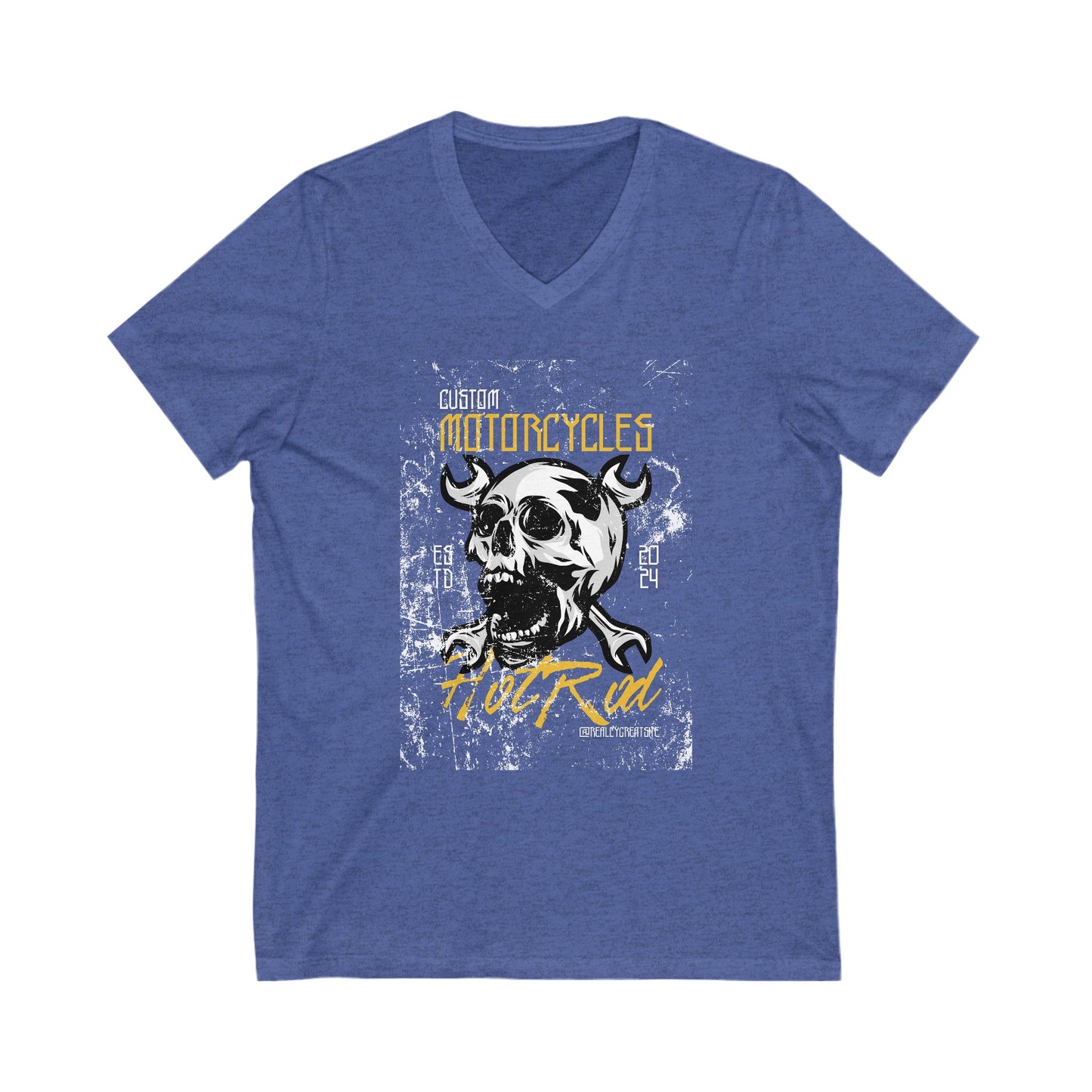 Unisex Jersey Short Sleeve V-Neck Tee