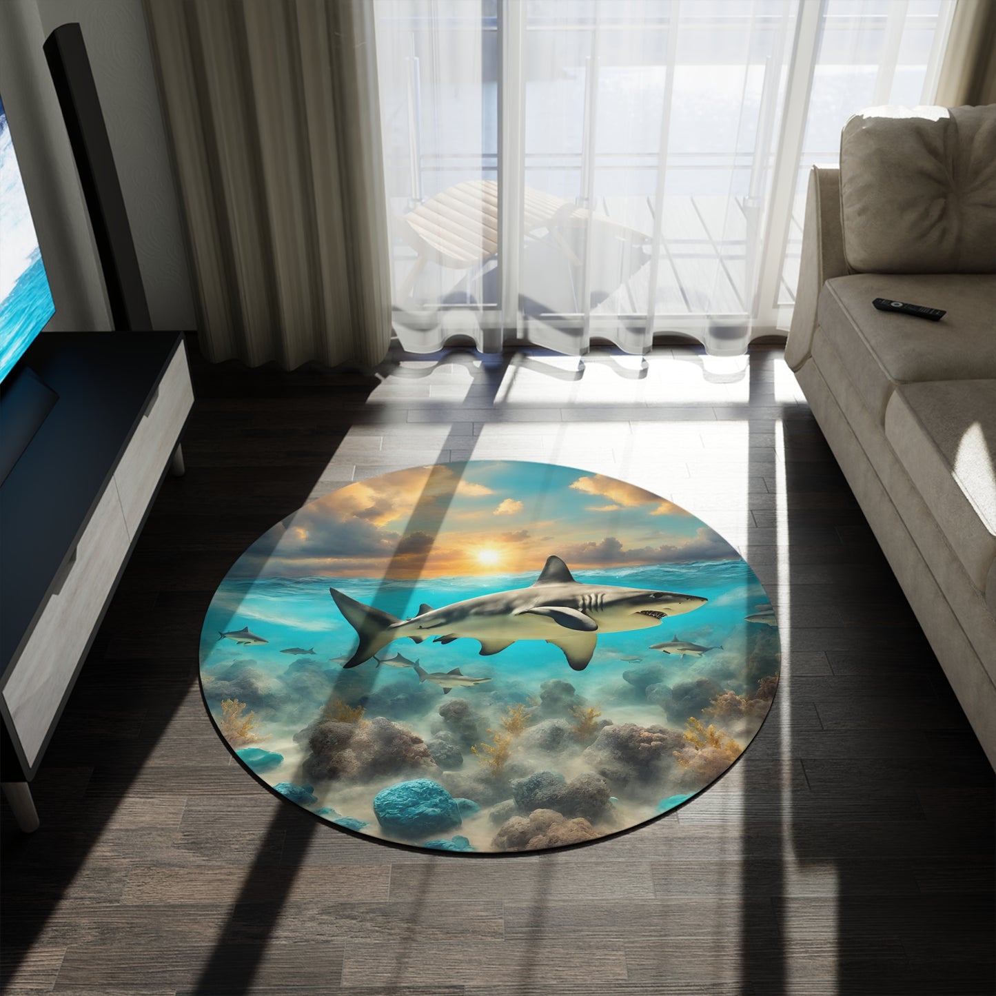Round Rug Has Matching Products Comforter 2 Pillow Shams and Lamp with Shipping is Under 268$, Rugs and Curtains Coming 3/1/24 Adult - Children Accessories Decor