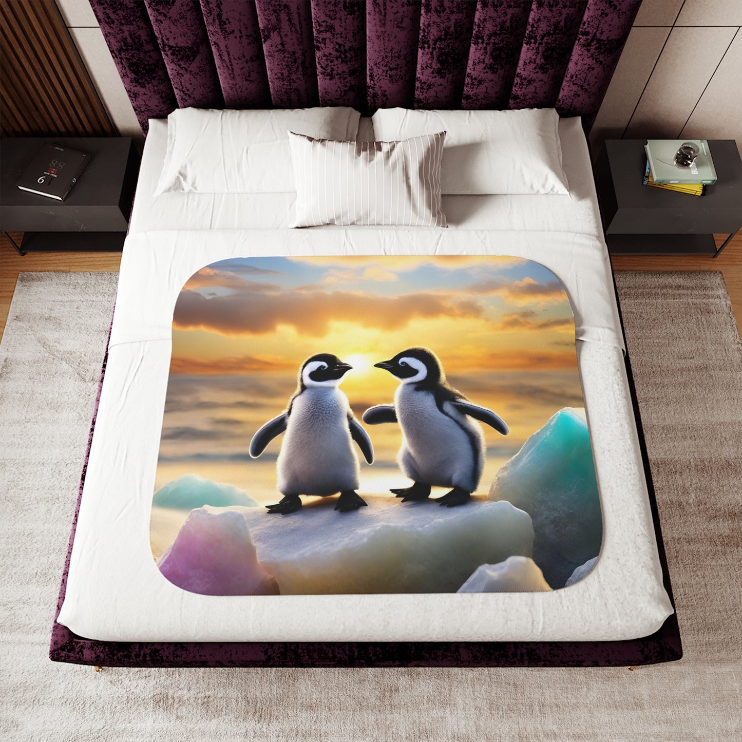 Sherpa Blanket, Two Colors If You Want This Image Made into A Bedroom Set ( no extra fee ) call for details 603-377-1833