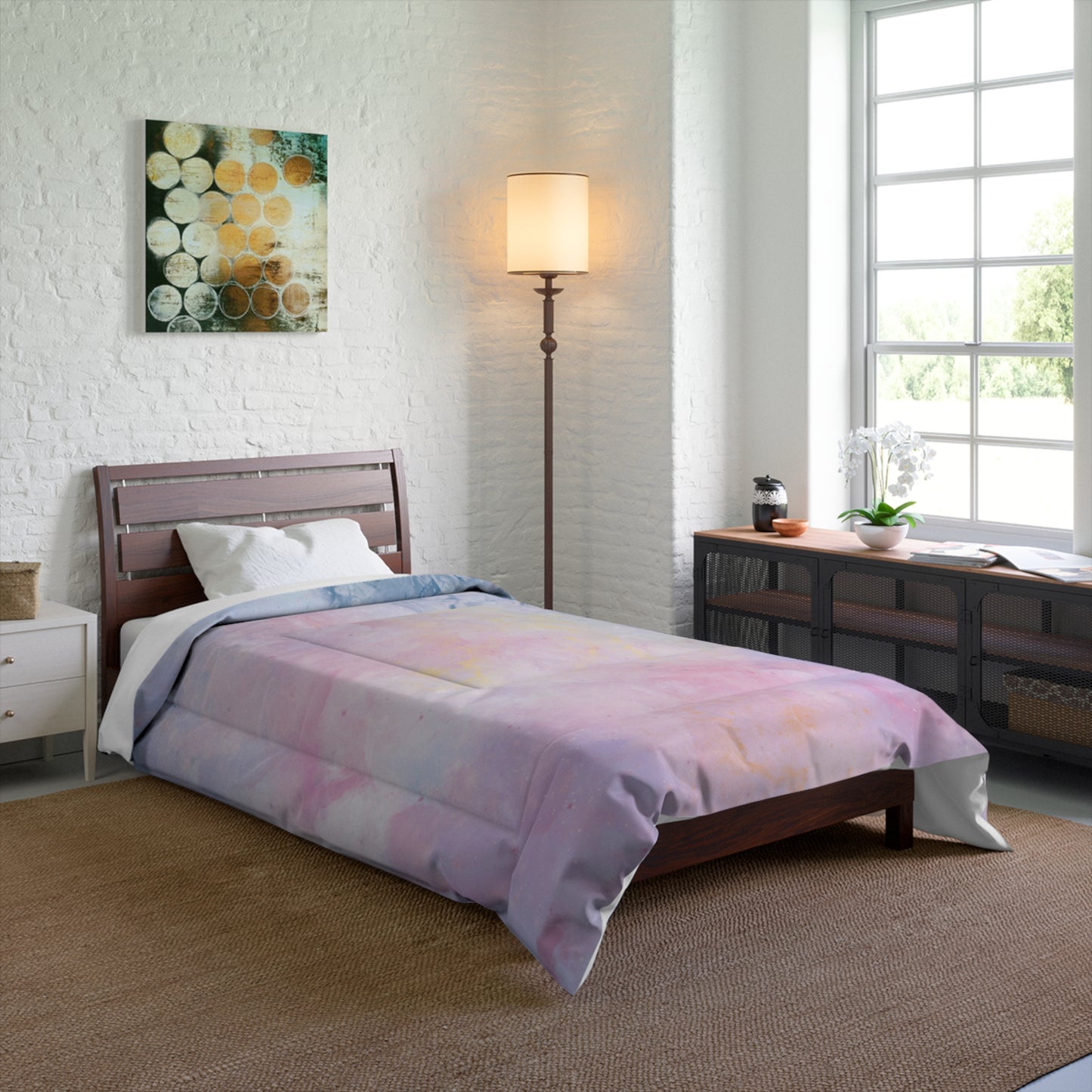 Comforter Full Set Available Comforter Pillow Sham Clock Round or Square Rugs Curtains Sheer or Blackout and Storage Boxes and More!! Can Be Done in 24 hrs Please Call 1-603-377-1833