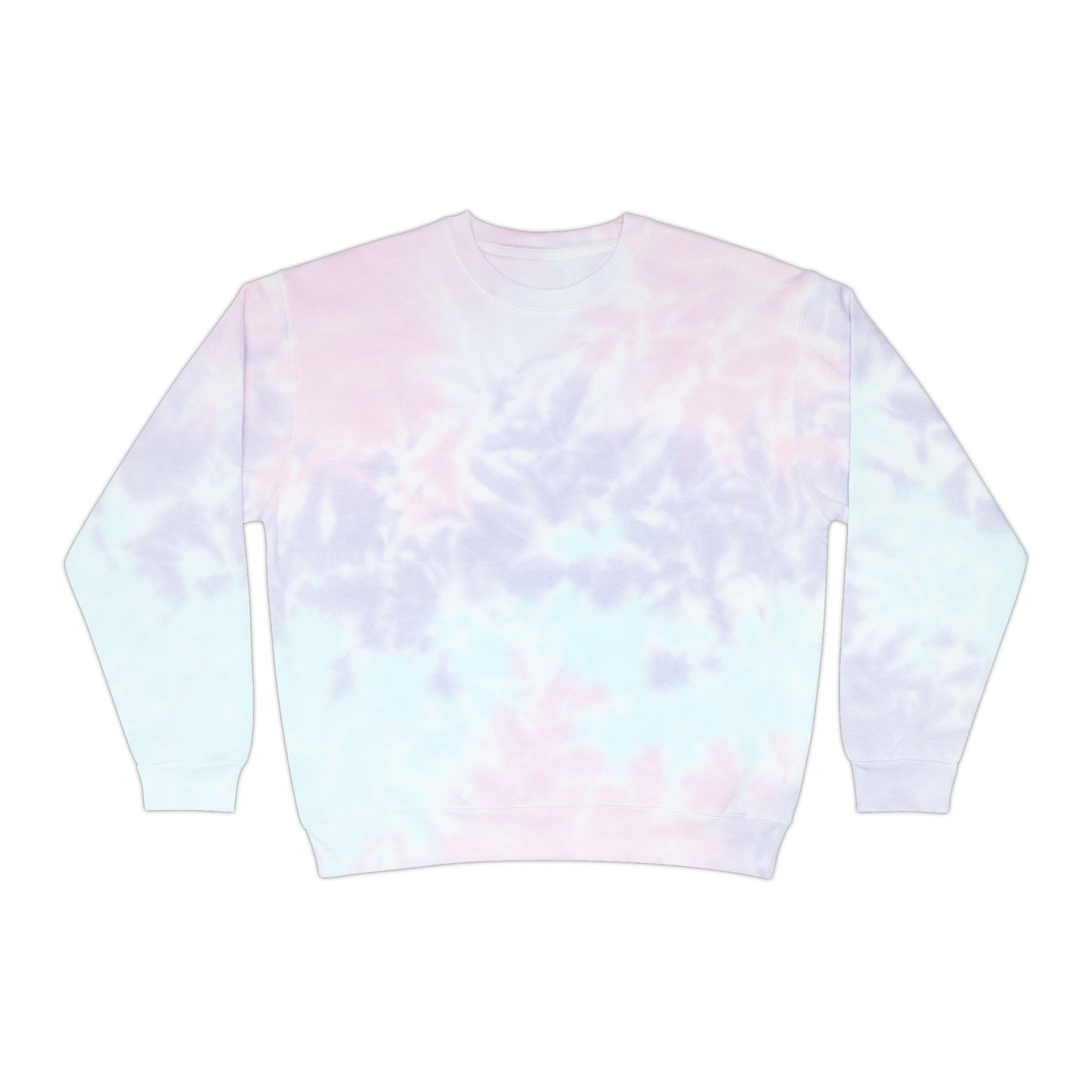 Unisex Tie-Dye Sweatshirt CREWNECK ADULT/TEEN ACTIVEWEAR YIN-YANG = BALANCE AND HARMONY YOGA GREYISH/BROWN AND BLUE IN COLOR