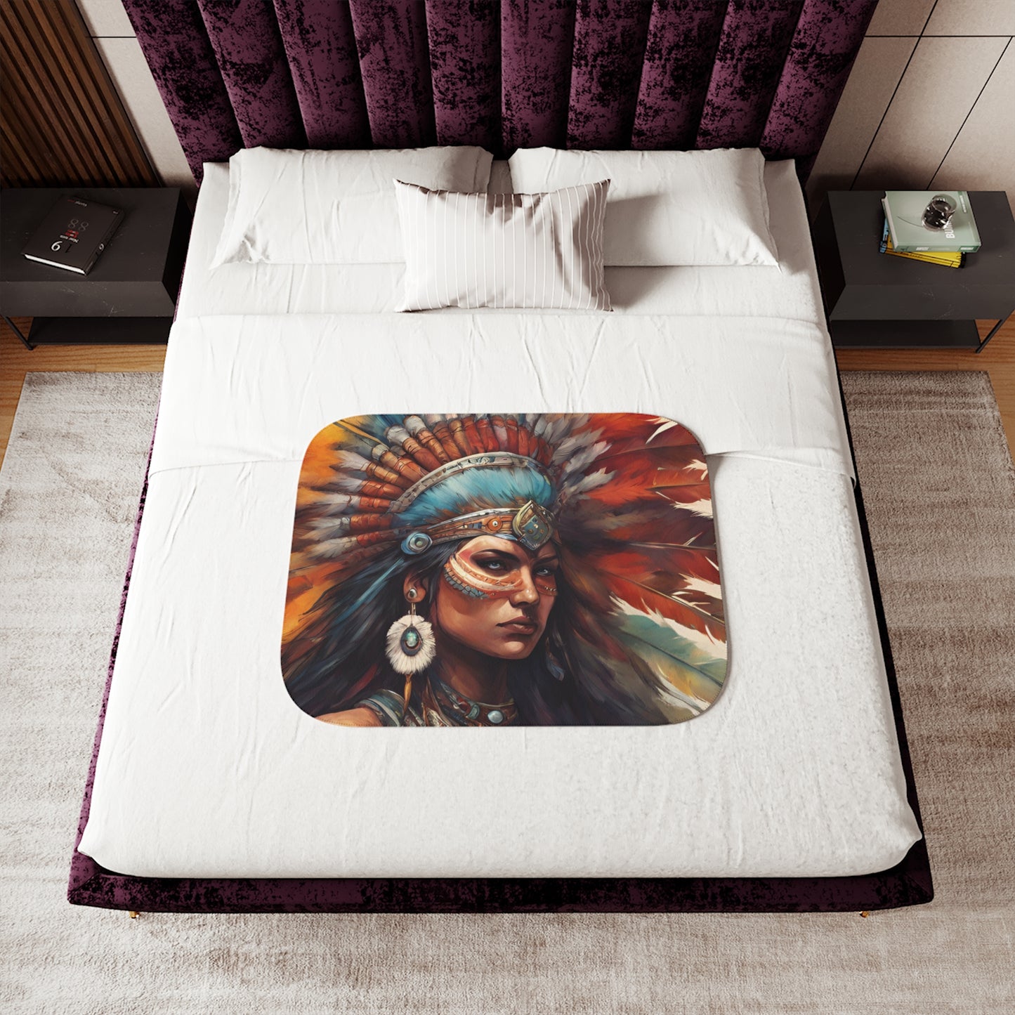 Sherpa Blanket, Two Colors Strong Women Adult/Teen Comes In Three Sizes Accessories Decor