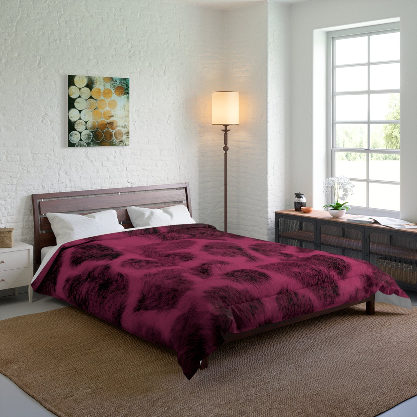 Comforter If You Would Like This To Be A Matching Set Including or Not Clock Curtains Felt Storage Boxes Pillow Shams & More Please Call 1-603-377-1833 Can Be Done in 24 Hours!