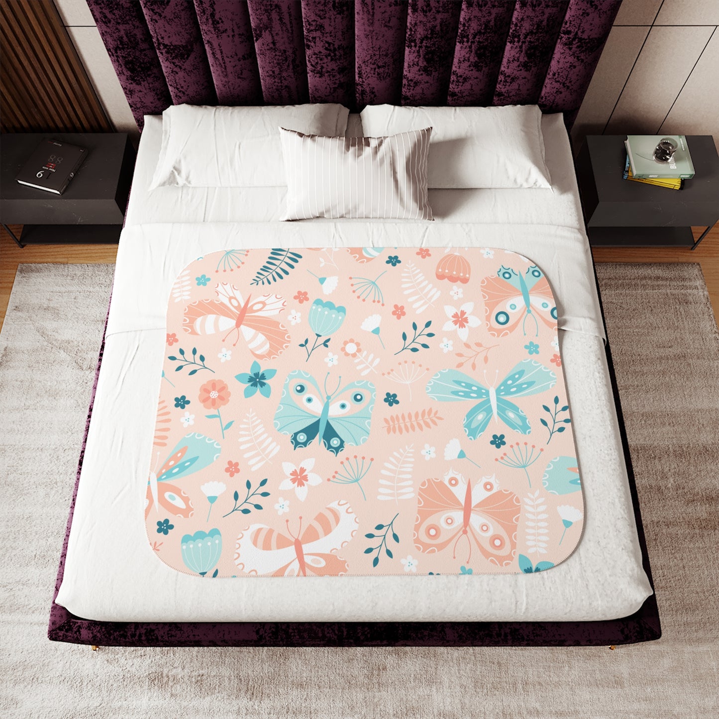 Sherpa Blanket, Has Matching Bedroom Sets Sold Separate, Choose Your Own Image Free of Charge Call 1-603-377-1833