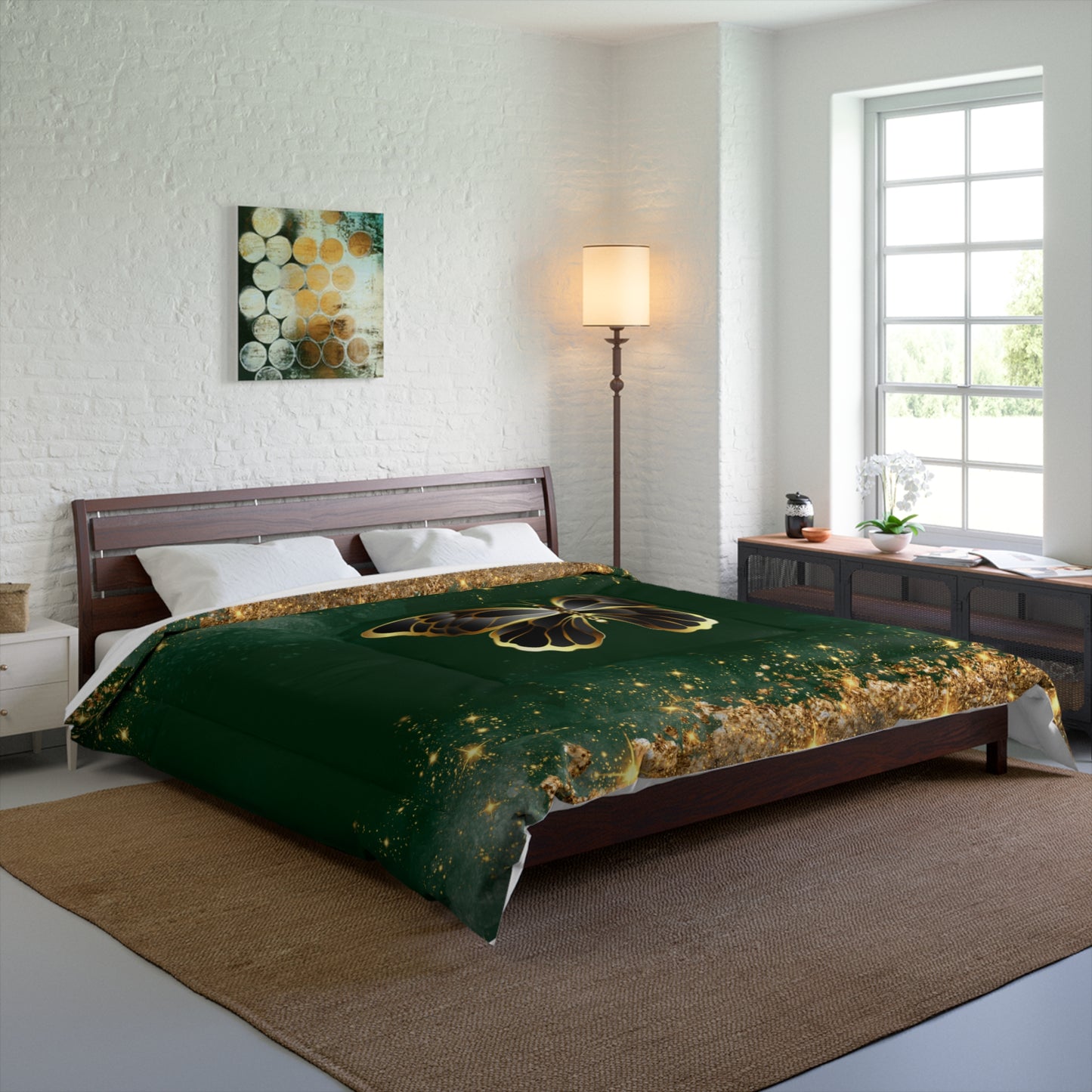 Comforter Full Set Available Comforter Pillow Sham Clock Round or Square Rugs Curtains Sheer or Blackout and Storage Boxes and More!! Can Be Done in 24 hrs Please Call 1-603-377-1833