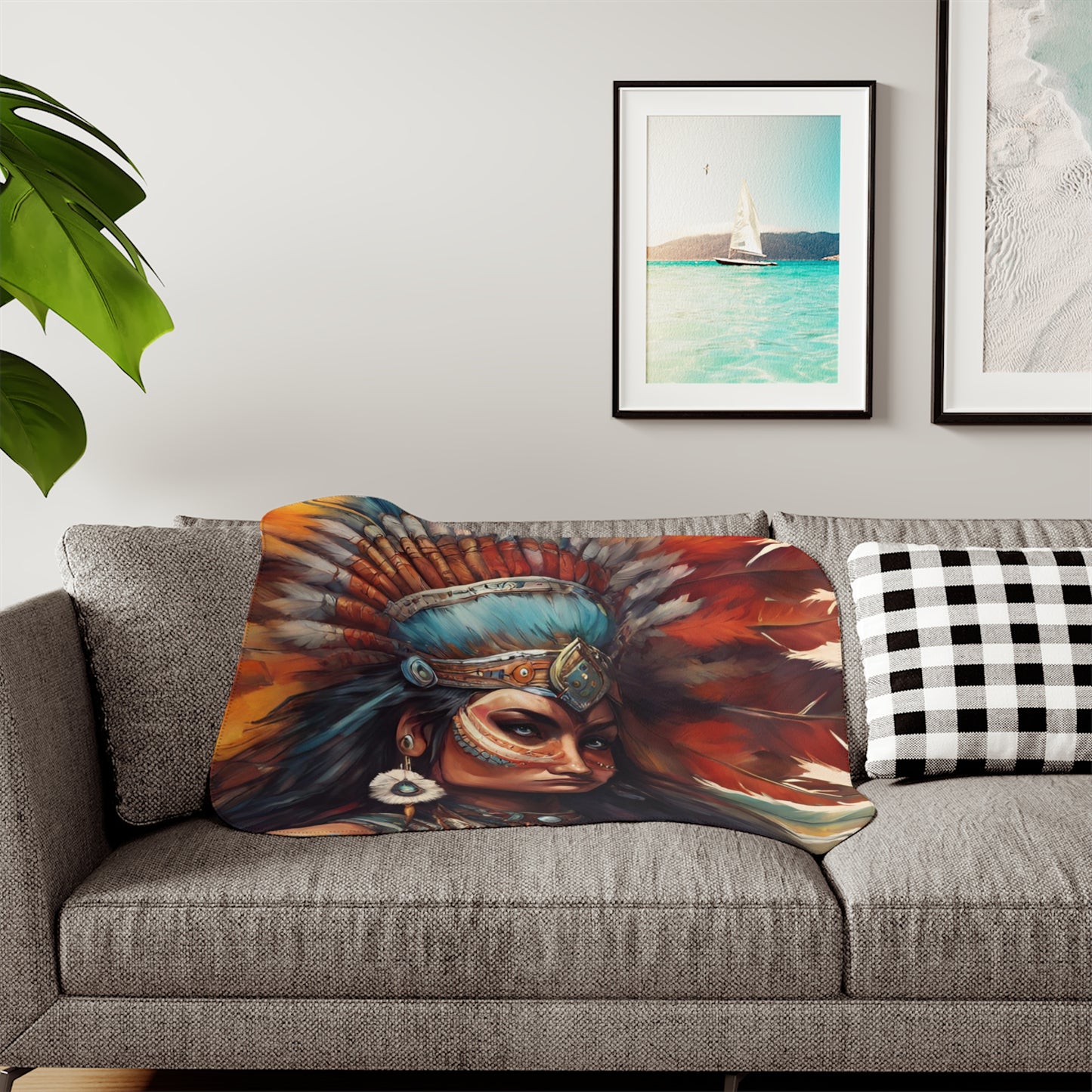 Sherpa Blanket, Two Colors Strong Women Adult/Teen Comes In Three Sizes Accessories Decor