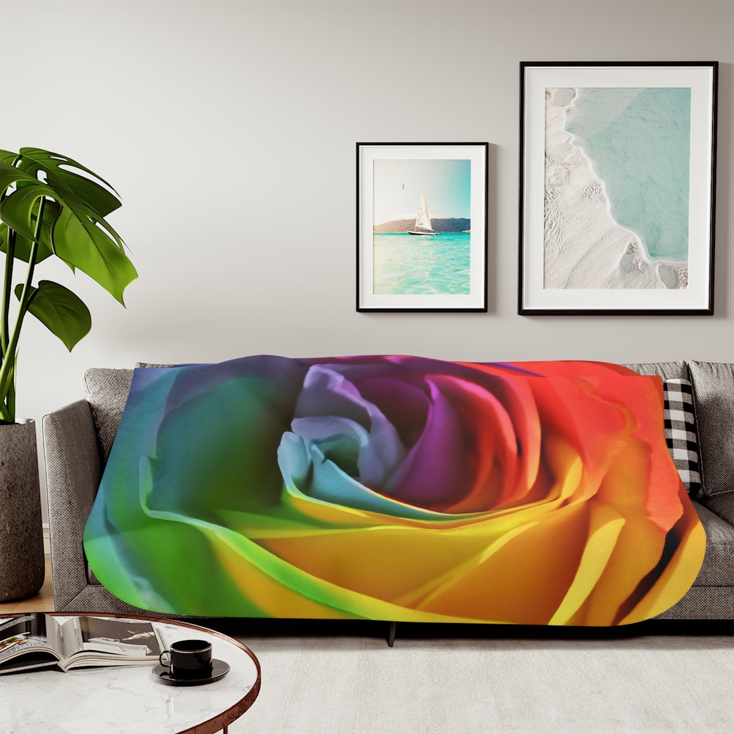 Sherpa Blanket, If You Want This into a Full Set Pillowcases Rugs Clock Curtain Etc. Please Call 1-603-377-1833 Can Be Done In 48 Hours
