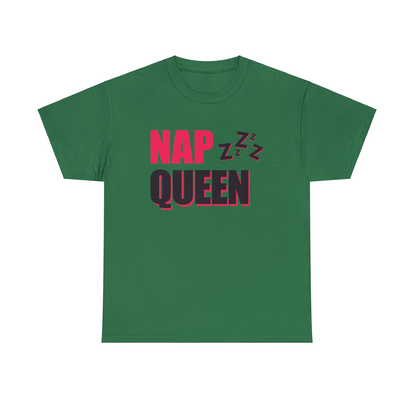 Unisex Heavy Cotton Tee Adult/Teen Activewear Nap Queen In Black Writing Customizable Call 603-377-1833