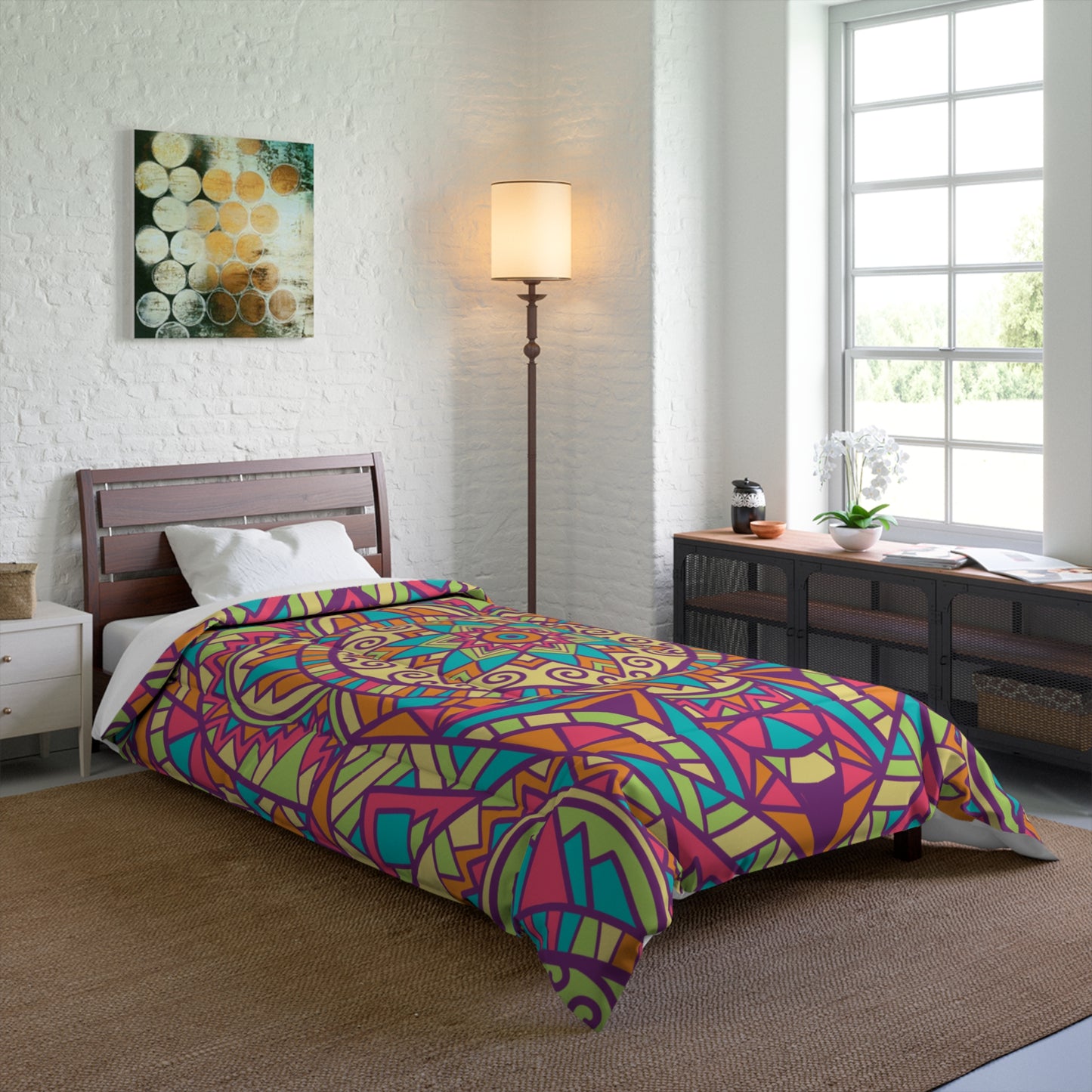 Comforter Has Matching Pillow Shams Sold Separate. Want a Full Set Please Call 1-603-377-1833