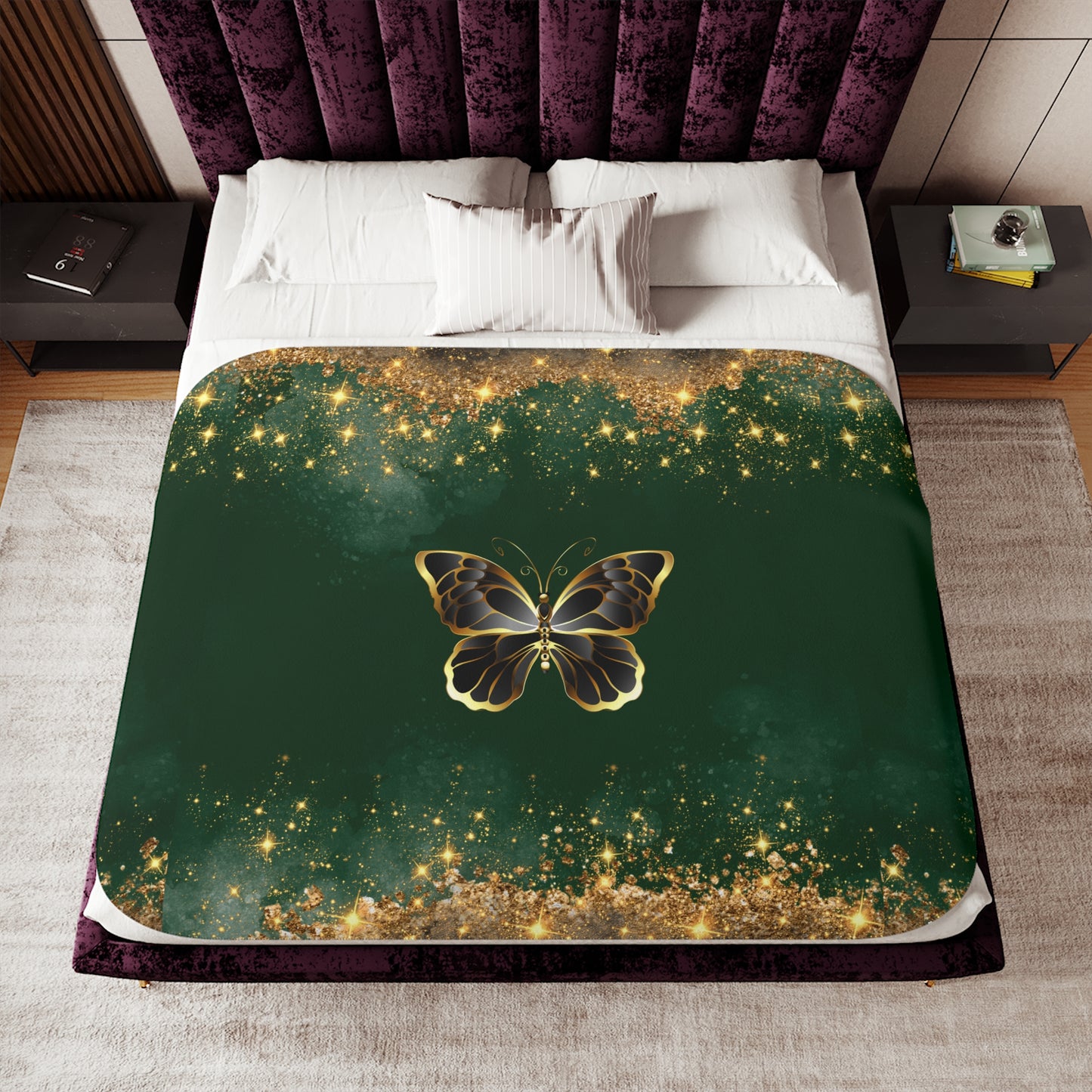 Sherpa Blanket, Two Colors Full Set Available Comforter Pillow Sham Clock Round or Square Rugs Curtains Sheer or Blackout and Storage Boxes and More!! Can Be Done in 24 hrs Please Call 1-603-377-1833