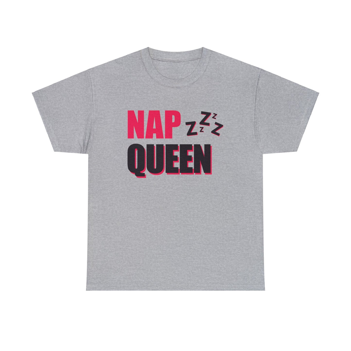 Unisex Heavy Cotton Tee Adult/Teen Activewear Nap Queen In Black Writing Customizable Call 603-377-1833
