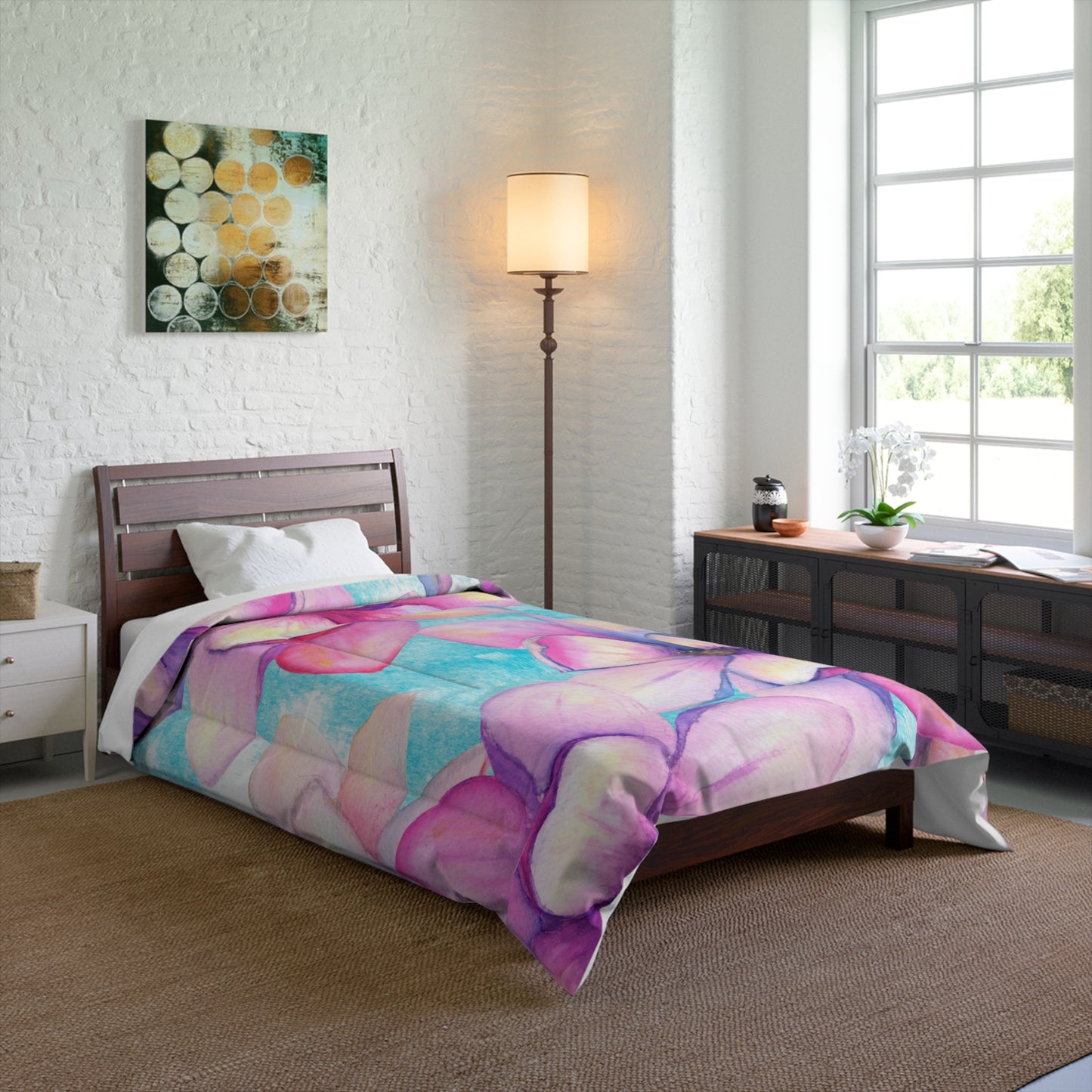 Comforter Adult/Teen/Kids Accessories Decor Beautiful Colors Flower Pattern