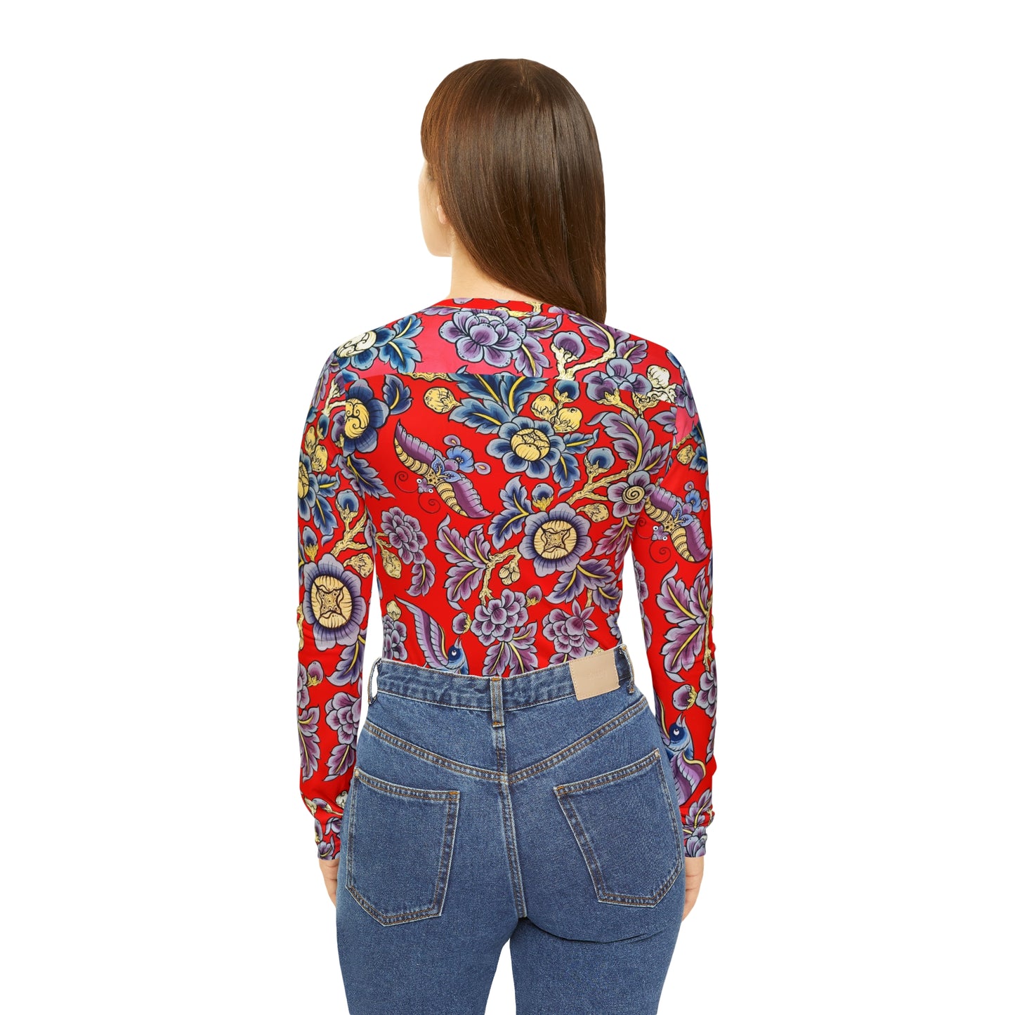Women's Long Sleeve V-neck Shirt (AOP)
