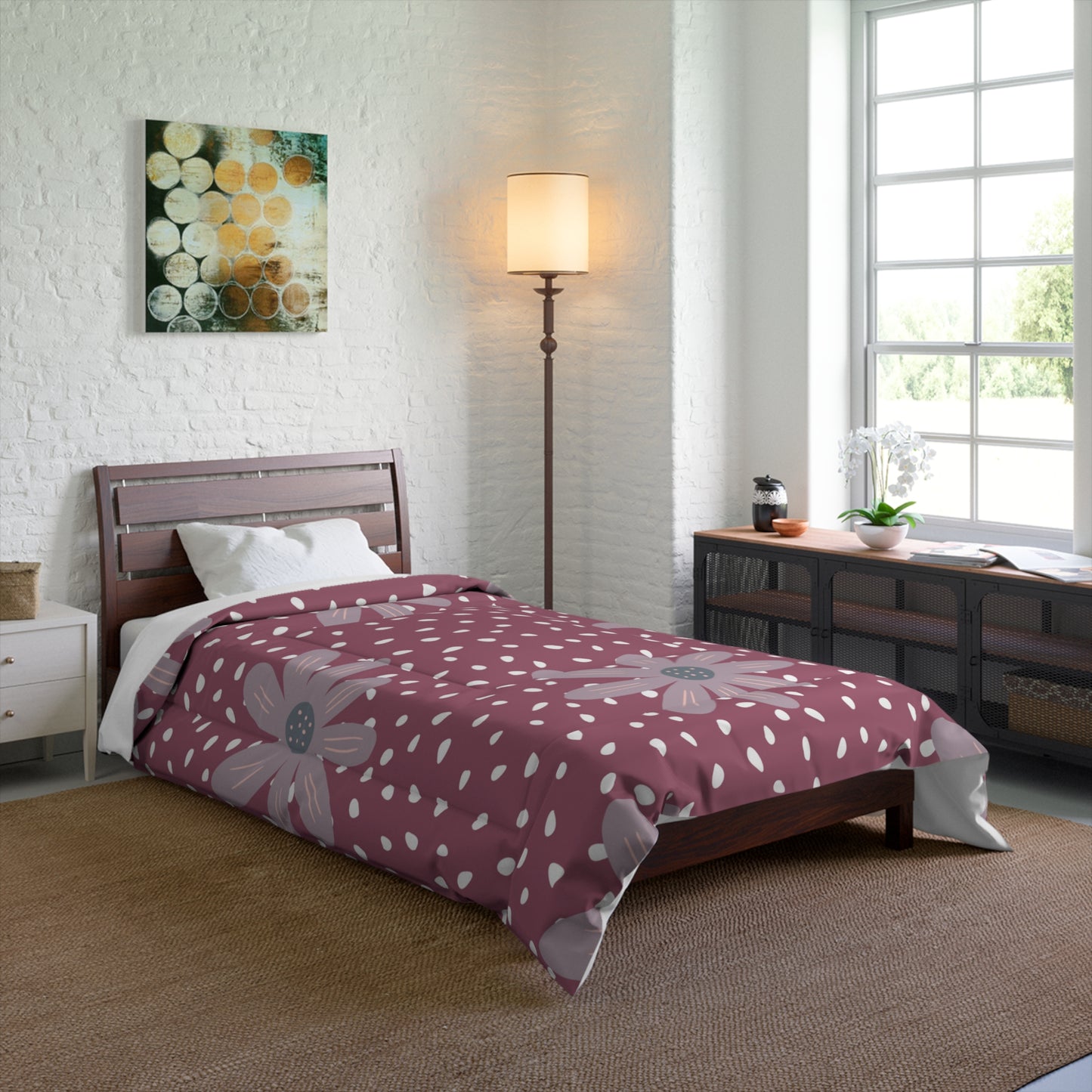 Comforter Full Set Available Comforter Pillow Sham Clock Round or Square Rugs Curtains Sheer or Blackout and Storage Boxes and More!! Can Be Done in 24 hrs Please Call 1-603-377-1833