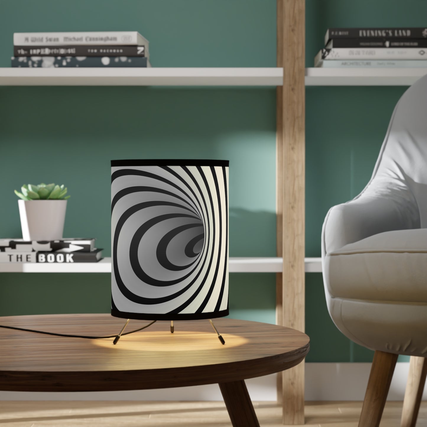 Tripod Lamp with High-Res Printed Shade, US\CA plug Has Matching Products Comforter 2 Pillow Shams and Lamp with Shipping is Under 268$, Rugs and Curtains Coming 3/1/24 Adult - Children Accessories Decor