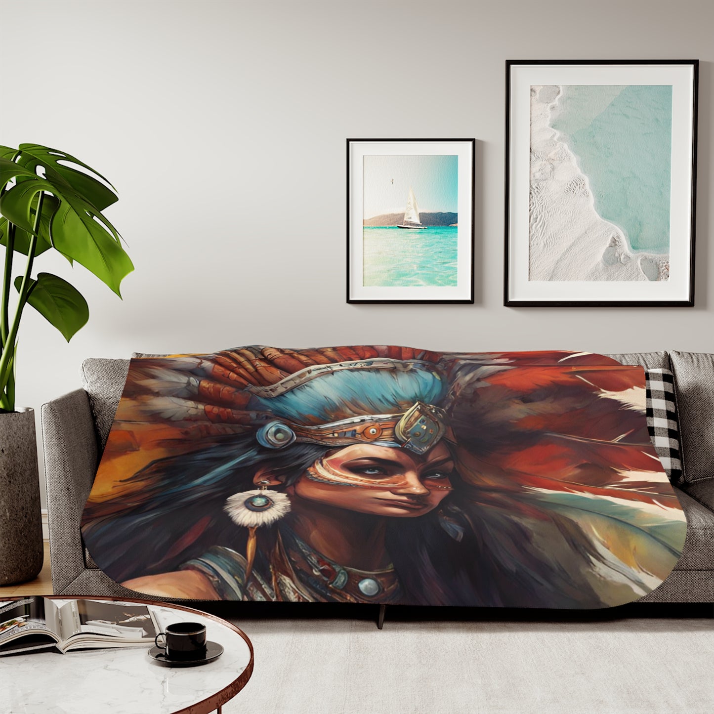 Sherpa Blanket, Two Colors Strong Women Adult/Teen Comes In Three Sizes Accessories Decor