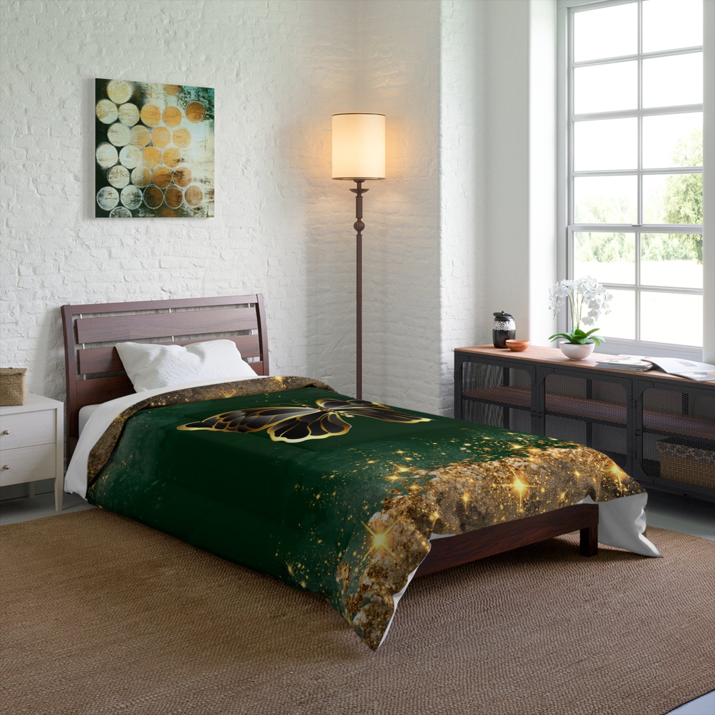 Comforter Full Set Available Comforter Pillow Sham Clock Round or Square Rugs Curtains Sheer or Blackout and Storage Boxes and More!! Can Be Done in 24 hrs Please Call 1-603-377-1833