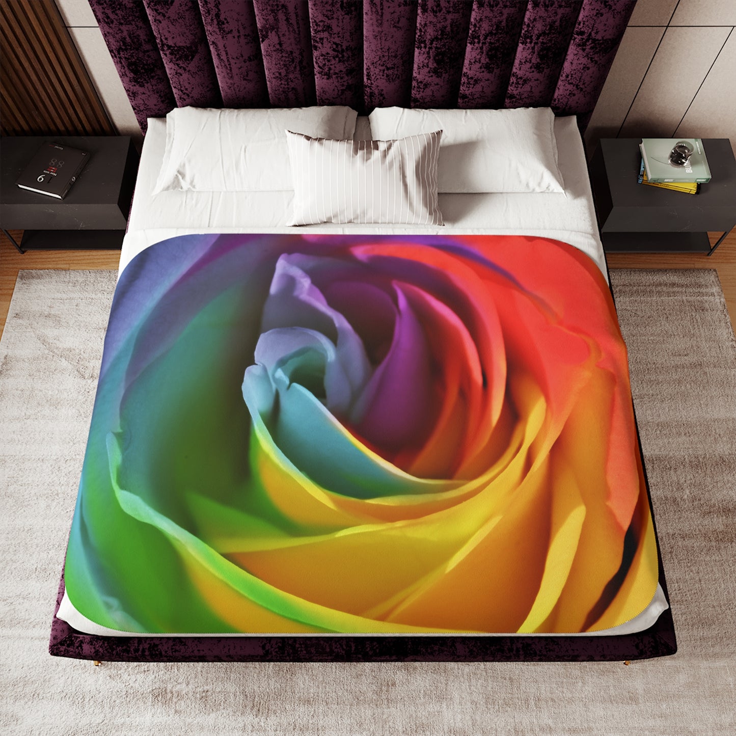 Sherpa Blanket, If You Want This into a Full Set Pillowcases Rugs Clock Curtain Etc. Please Call 1-603-377-1833 Can Be Done In 48 Hours