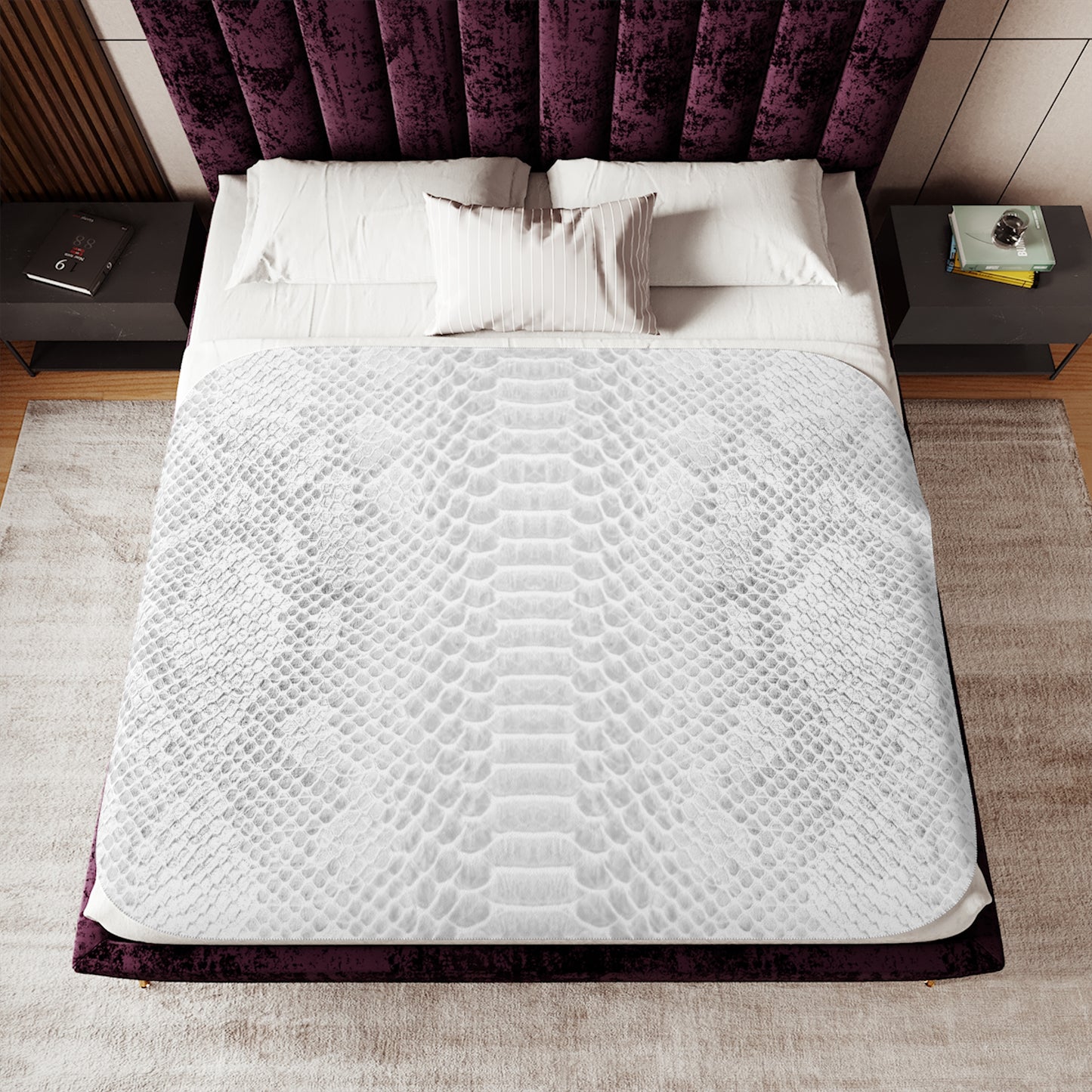 Sherpa Blanket, Many Colors of Snakeskin Available Call 1-603-377-1833