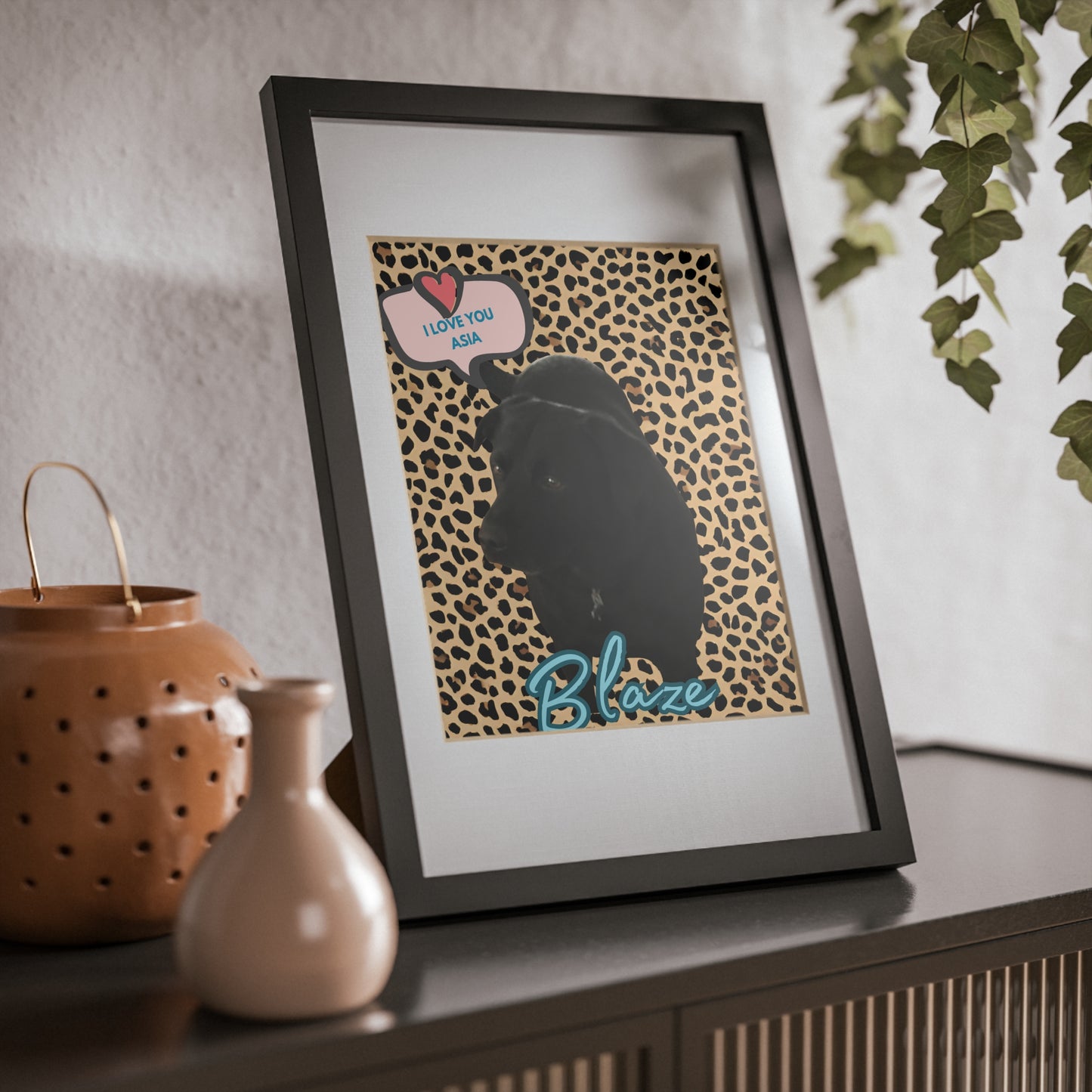 Framed Posters, Black For My Sweet Peanut Asia