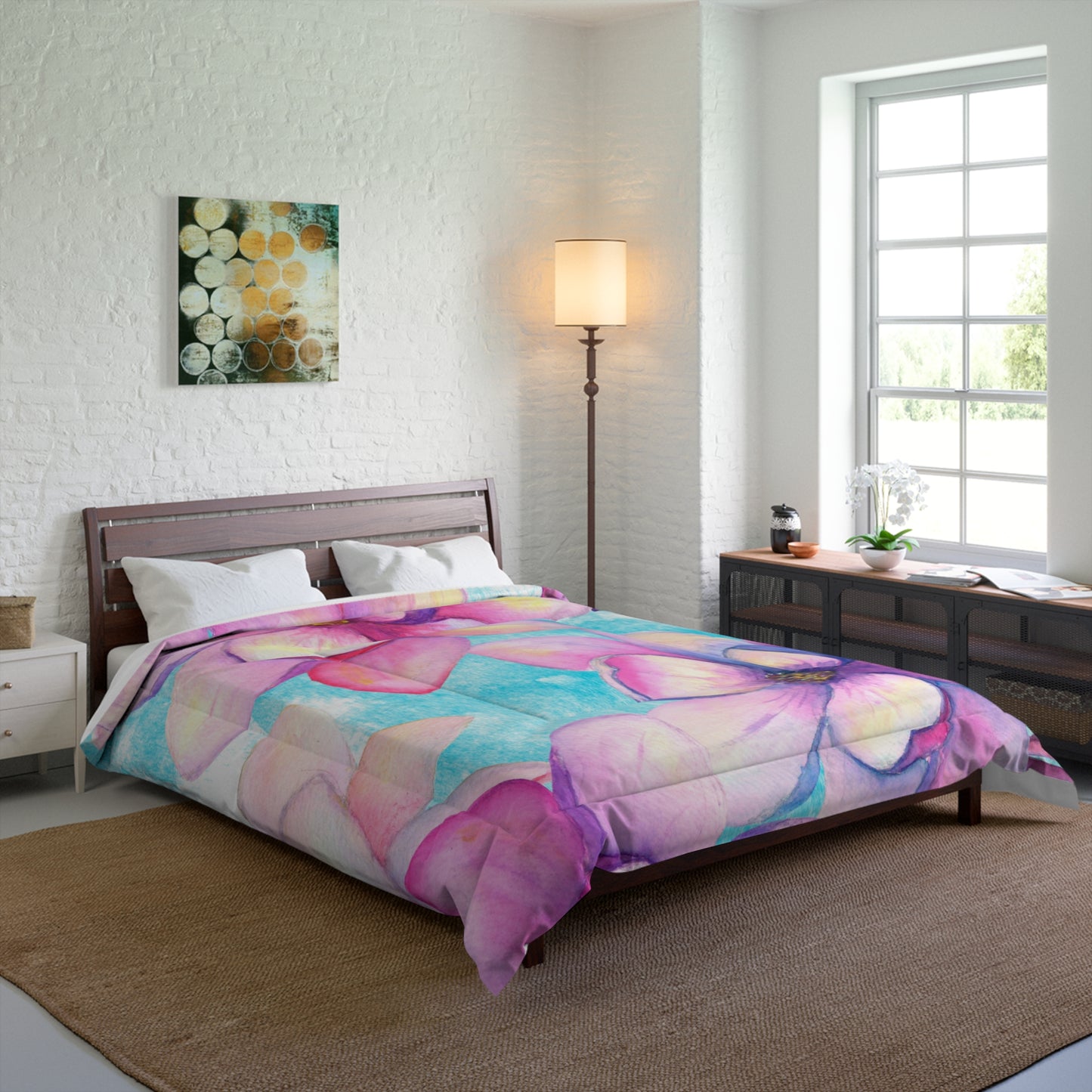 Comforter Adult/Teen/Kids Accessories Decor Beautiful Colors Flower Pattern
