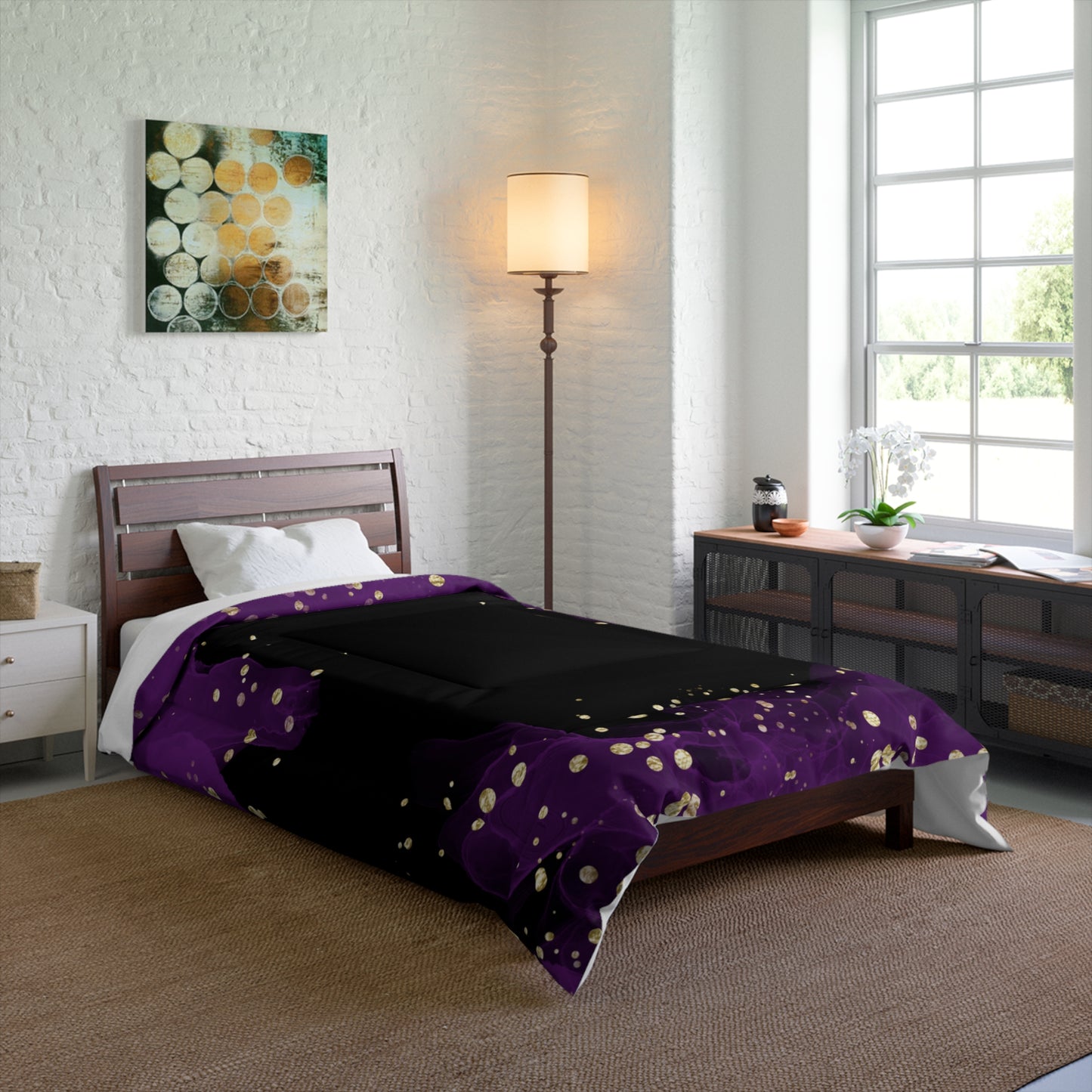 Comforter Full Set Available Comforter Pillow Sham Clock Round or Square Rugs Curtains Sheer or Blackout and Storage Boxes and More!! Can Be Done in 24 hrs Please Call 1-603-377-1833