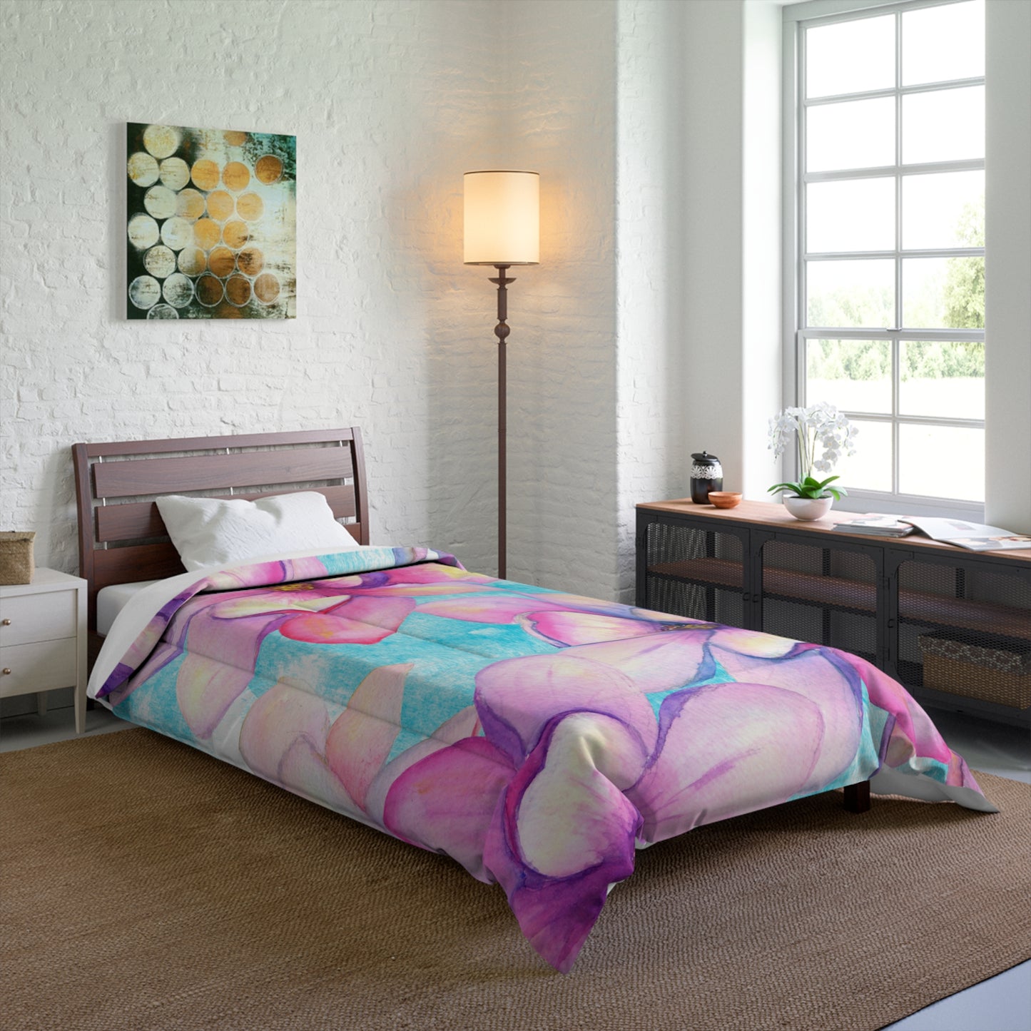 Comforter Adult/Teen/Kids Accessories Decor Beautiful Colors Flower Pattern