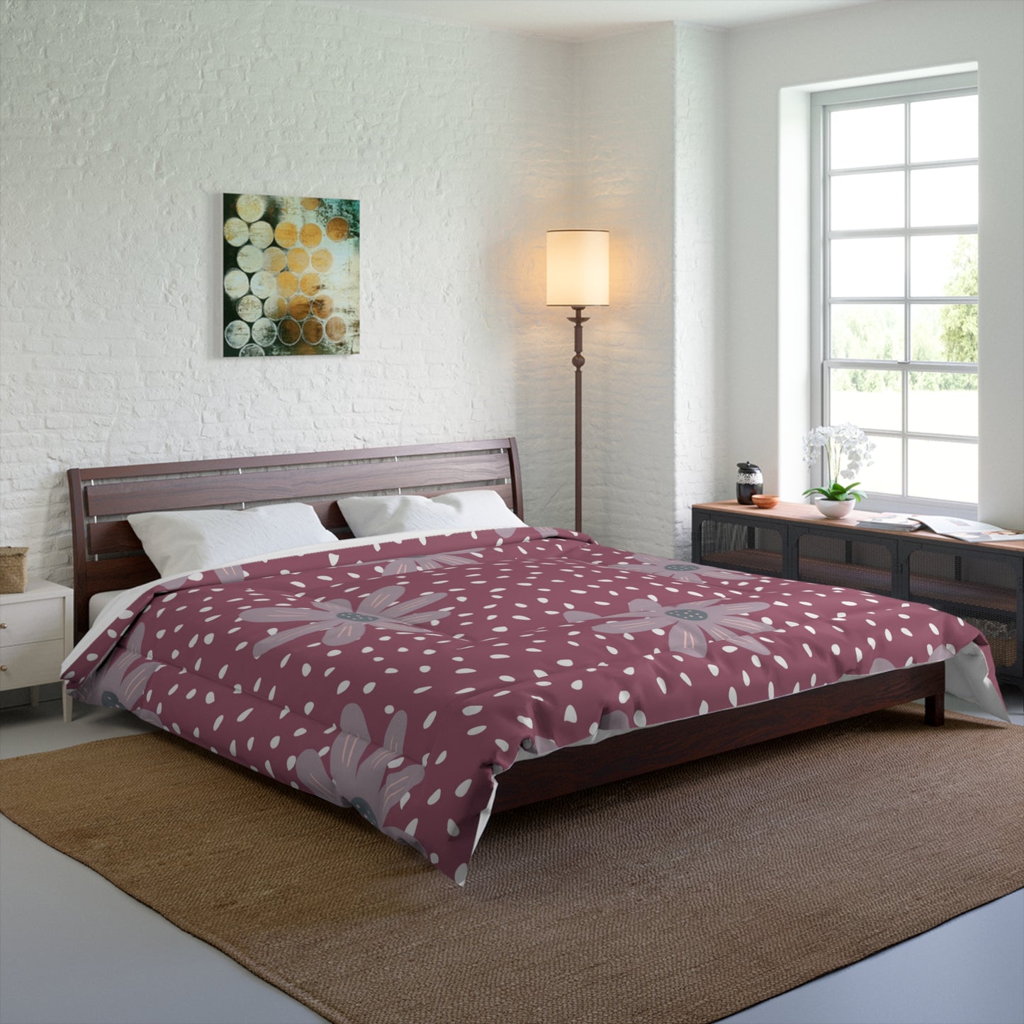 Comforter Full Set Available Comforter Pillow Sham Clock Round or Square Rugs Curtains Sheer or Blackout and Storage Boxes and More!! Can Be Done in 24 hrs Please Call 1-603-377-1833
