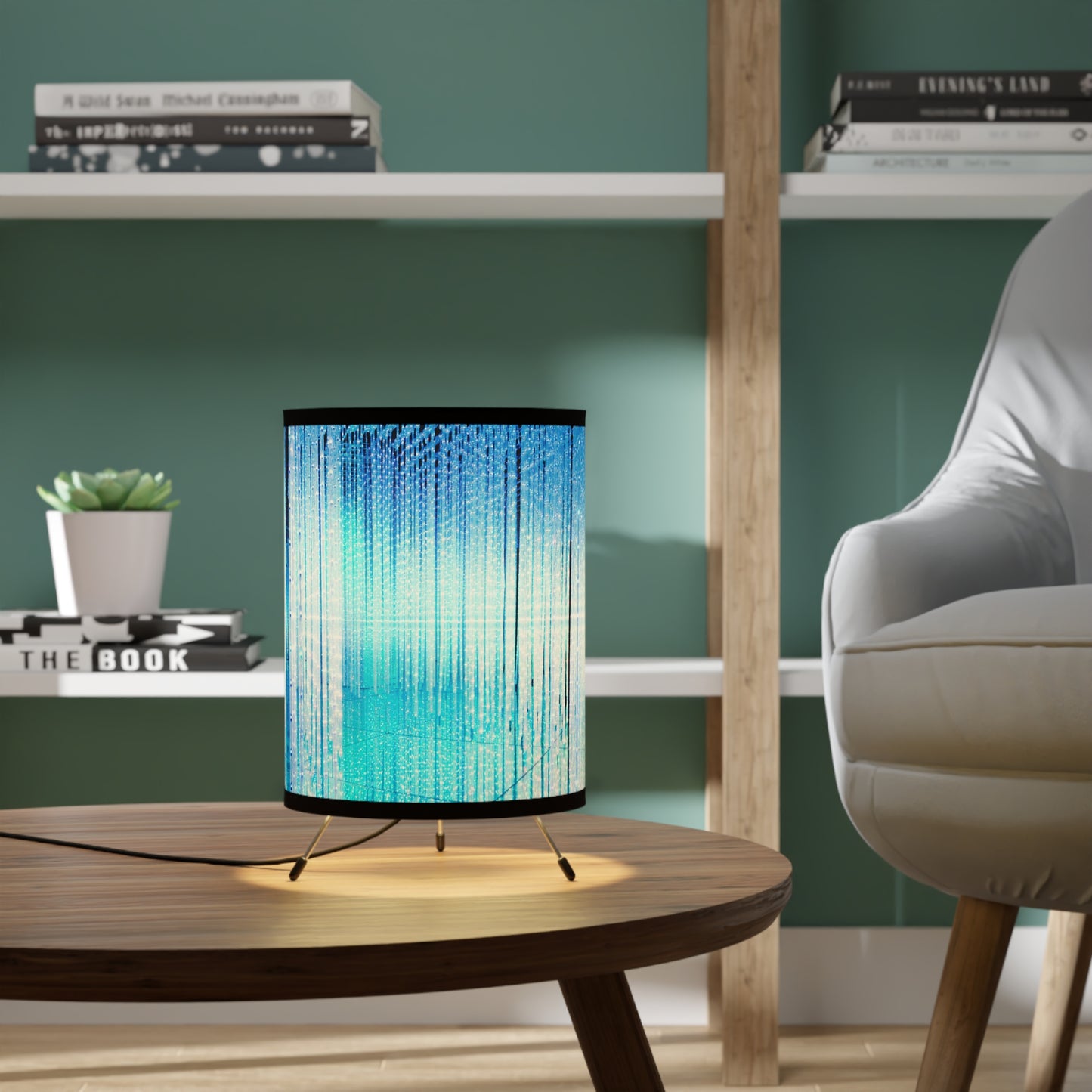 Tripod Lamp with High-Res Printed Shade, US\CA plug Has Matching Products Comforter 2 Pillow Shams and Lamp with Shipping is Under 268$, Rugs and Curtains Coming 3/1/24 Adult - Children Accessories Decor